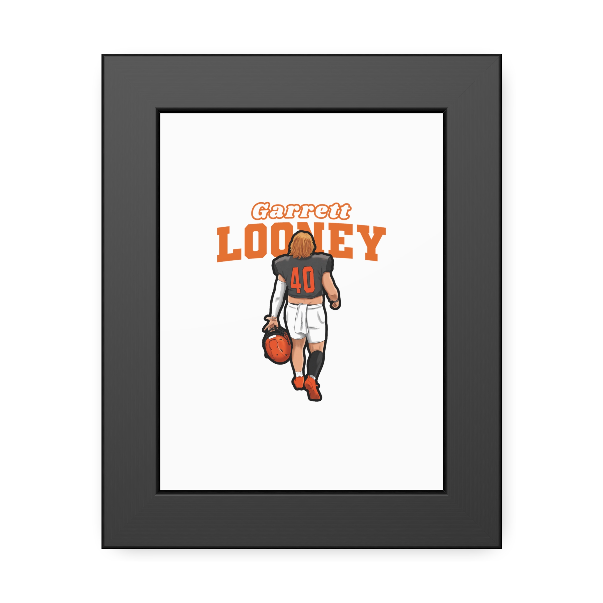 Framed Poster — character_name_arch in Black