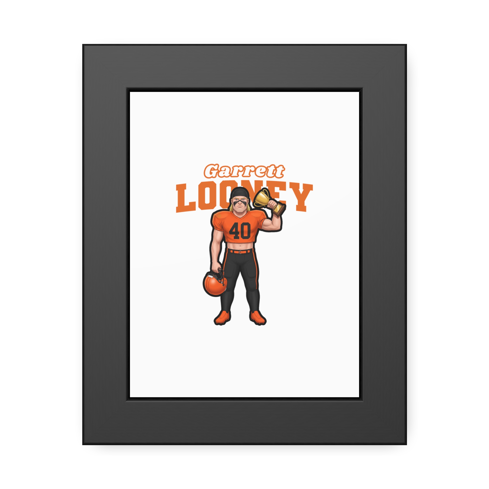 Framed Poster — character_name_arch in Black