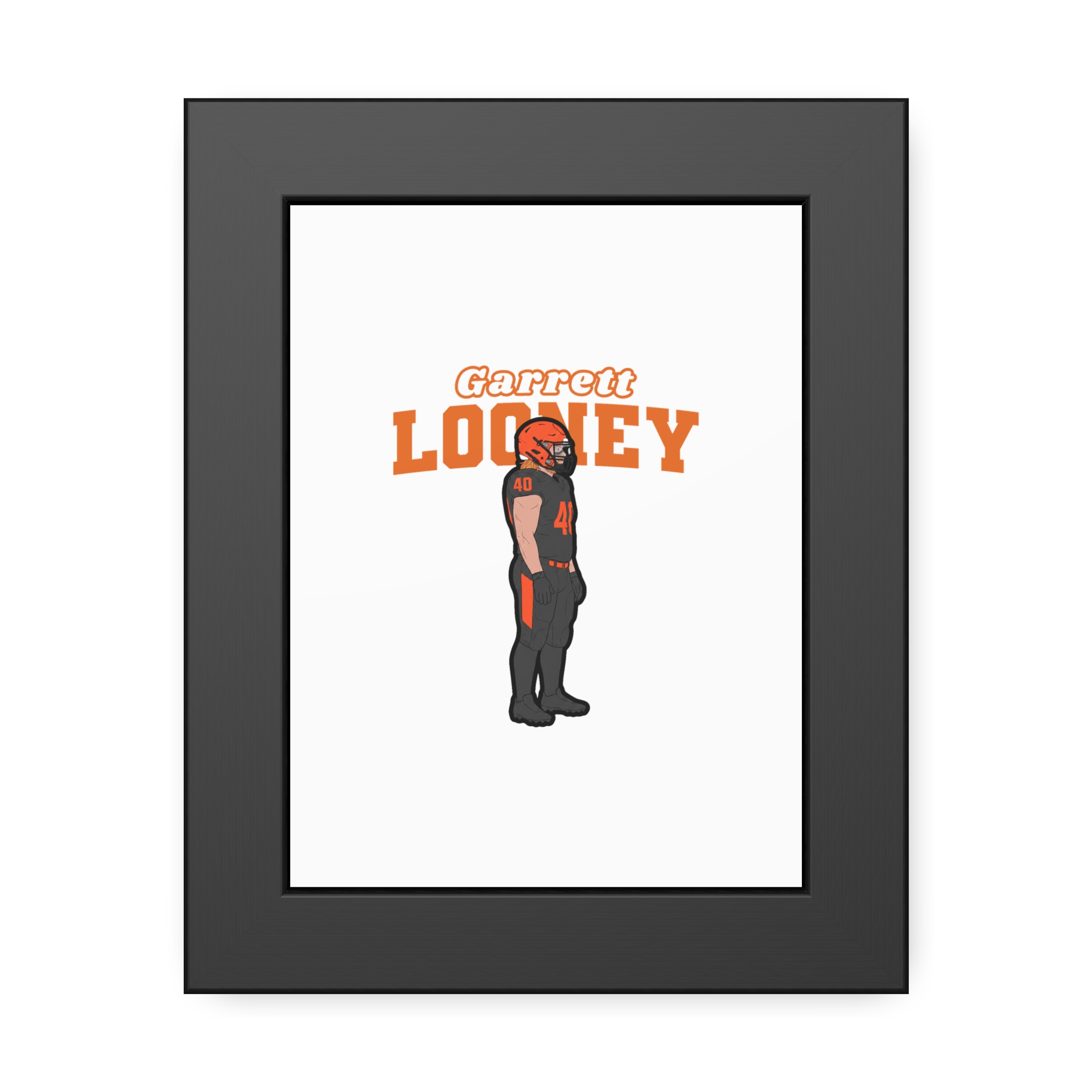 Framed Poster — character_name_arch in Black