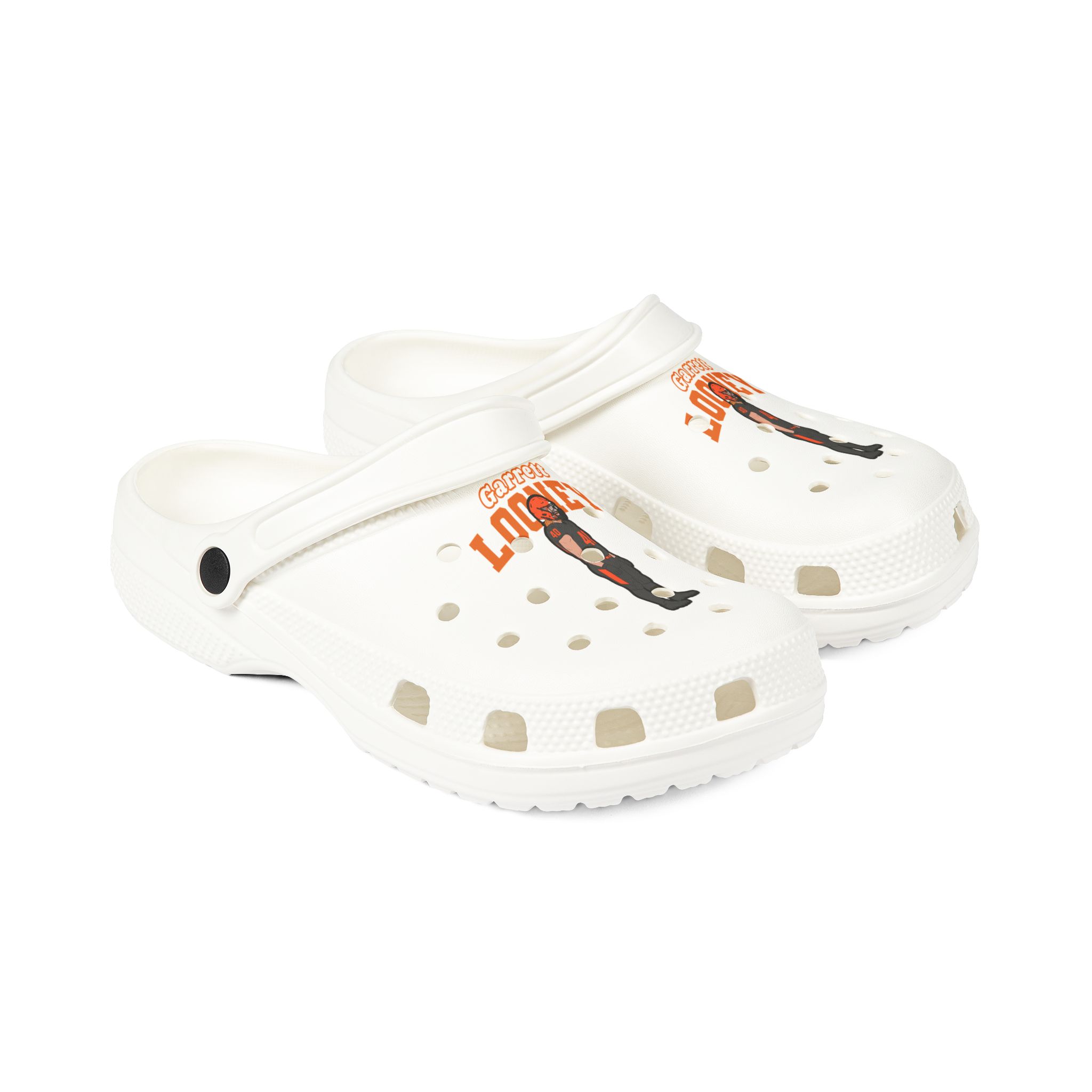 Rubber Clogs — character_name_arch in White