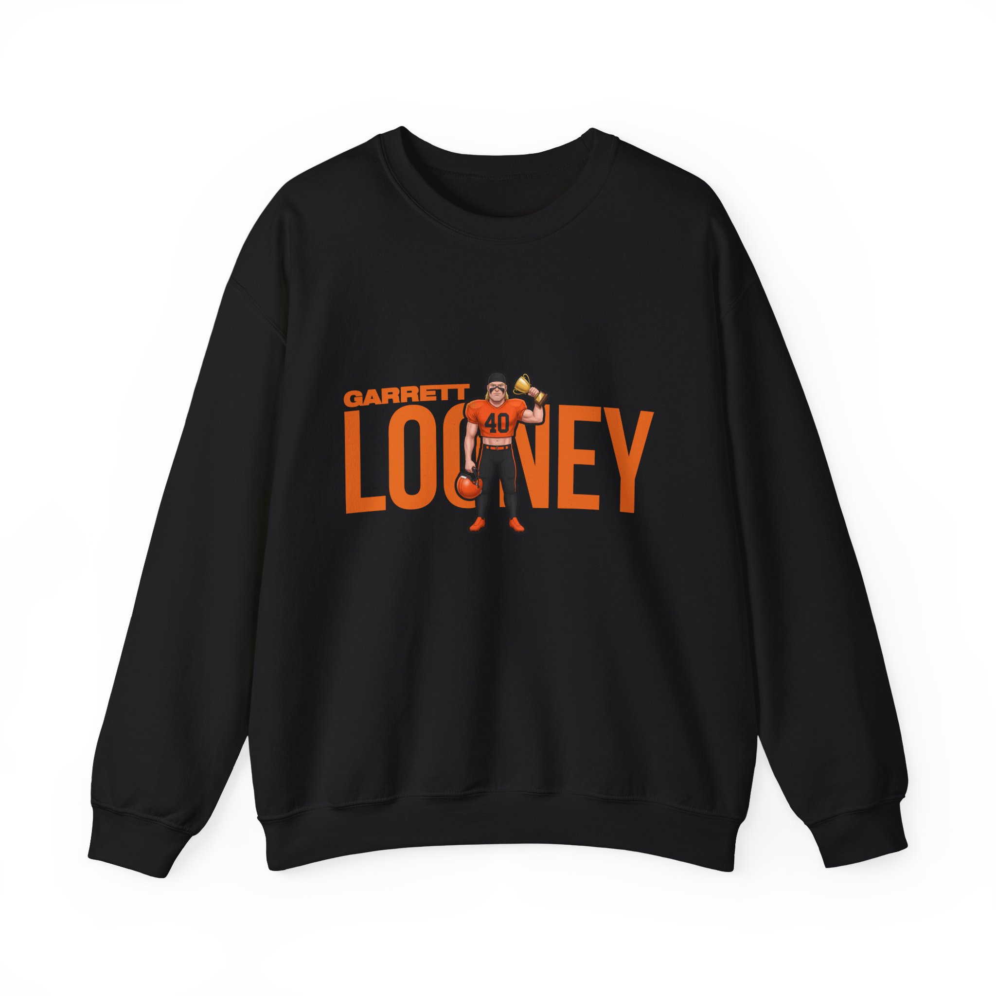 Crewneck Sweatshirt — character_player_name in Black