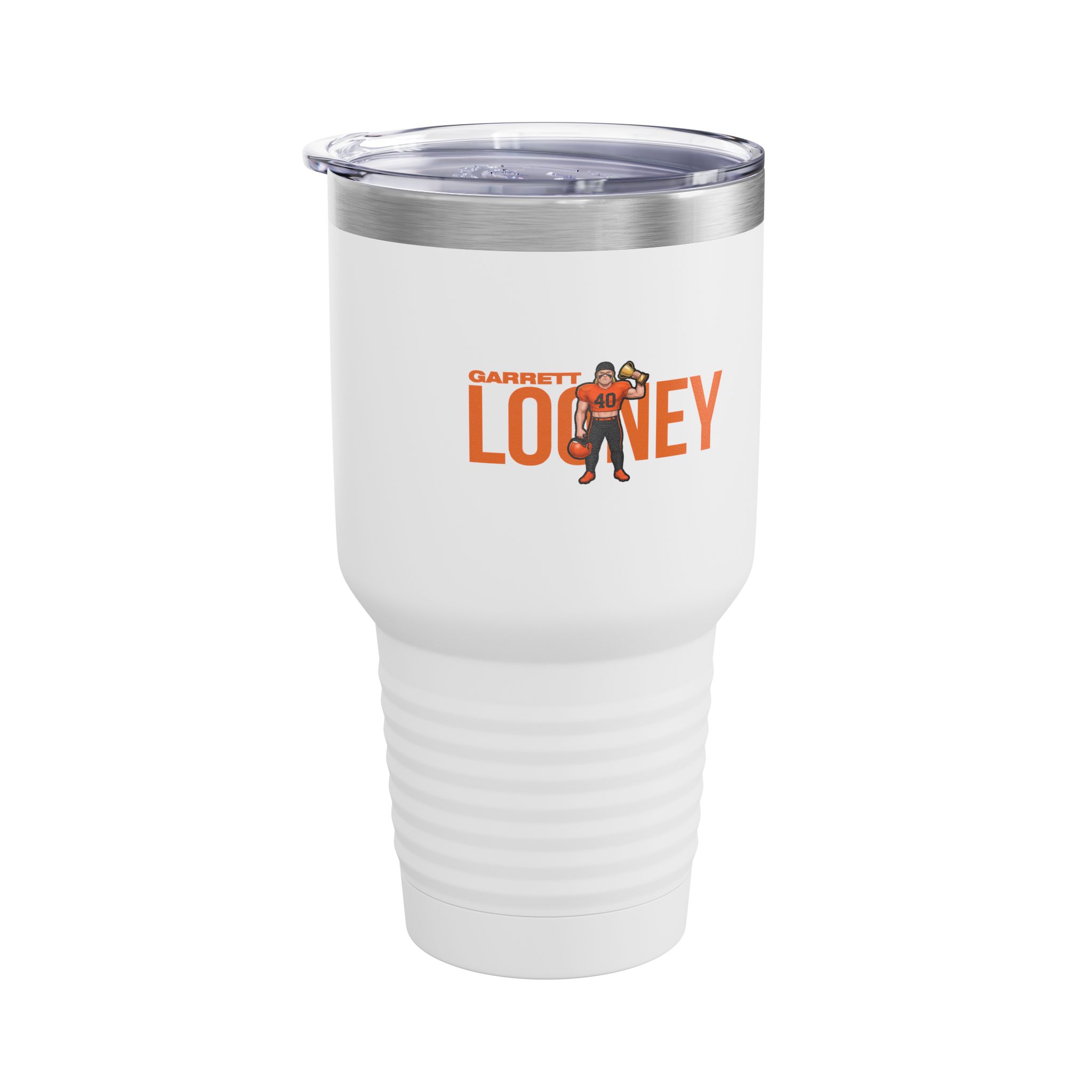 30oz Tumbler — character_player_name in White