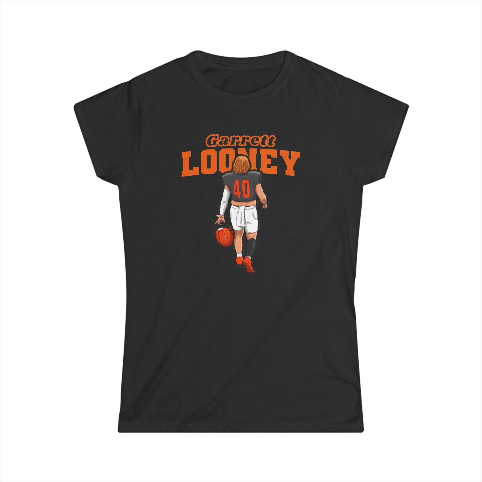 Women's Softstyle Tee — character_name_arch in Black