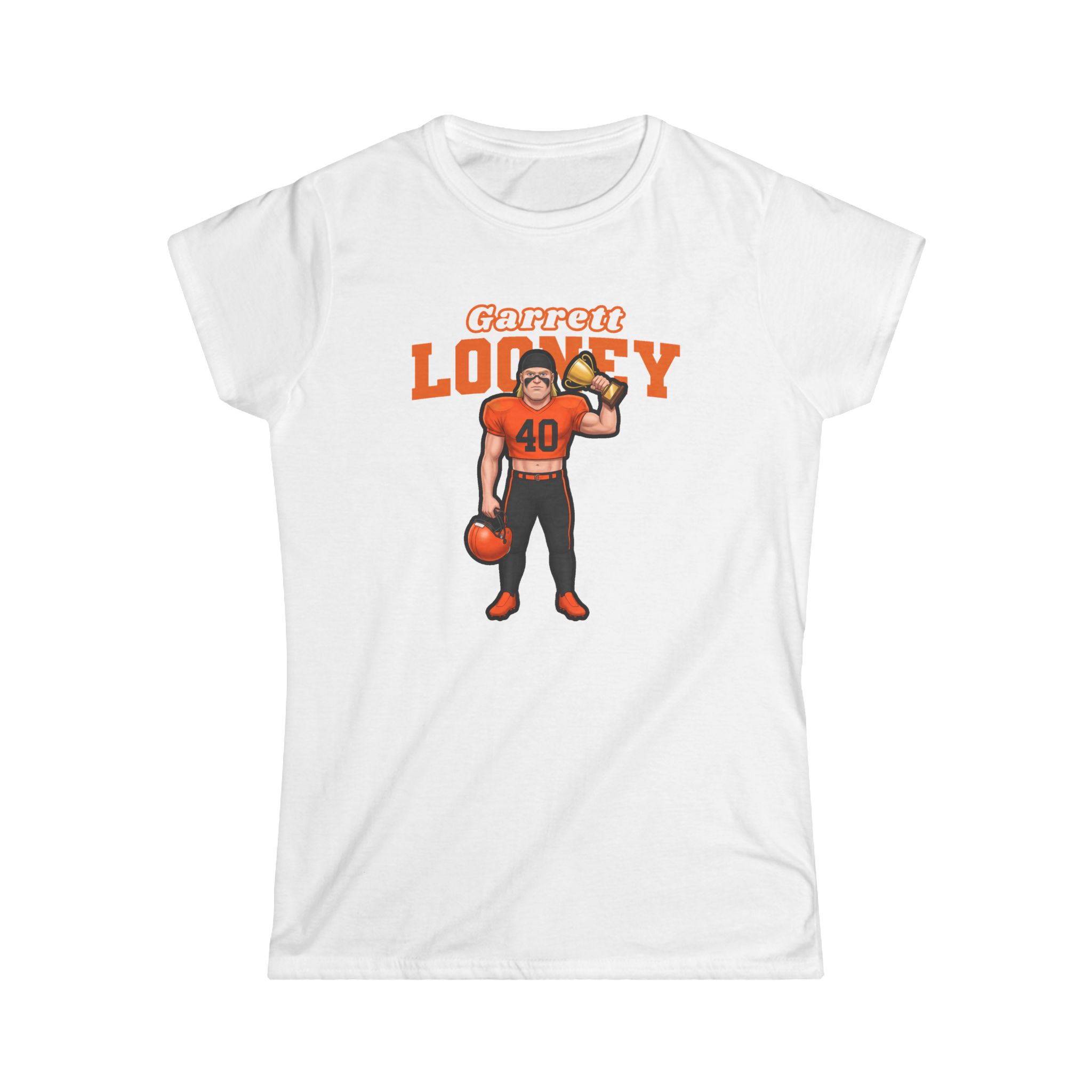 Women's Softstyle Tee — character_name_arch in White