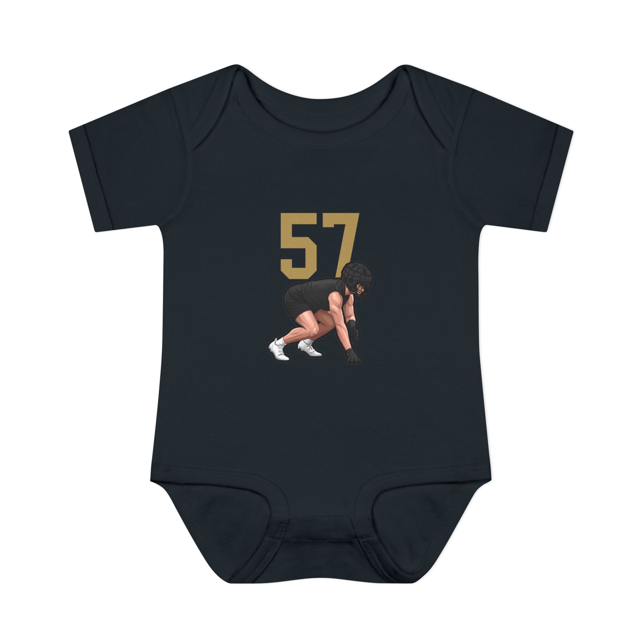 Baby Onesie — character_number_top in Black
