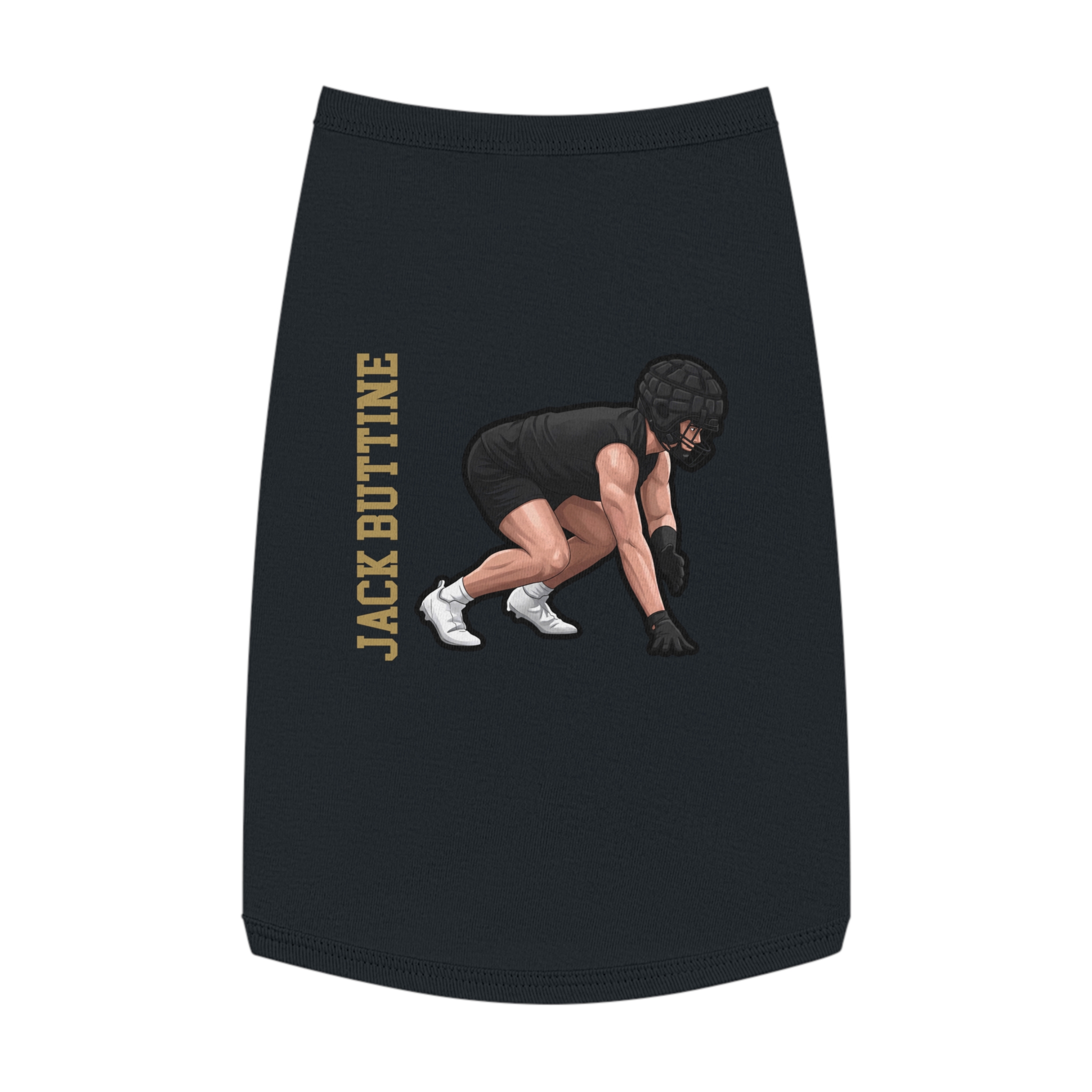 Pet Tank Top — character_name_vertical in Black