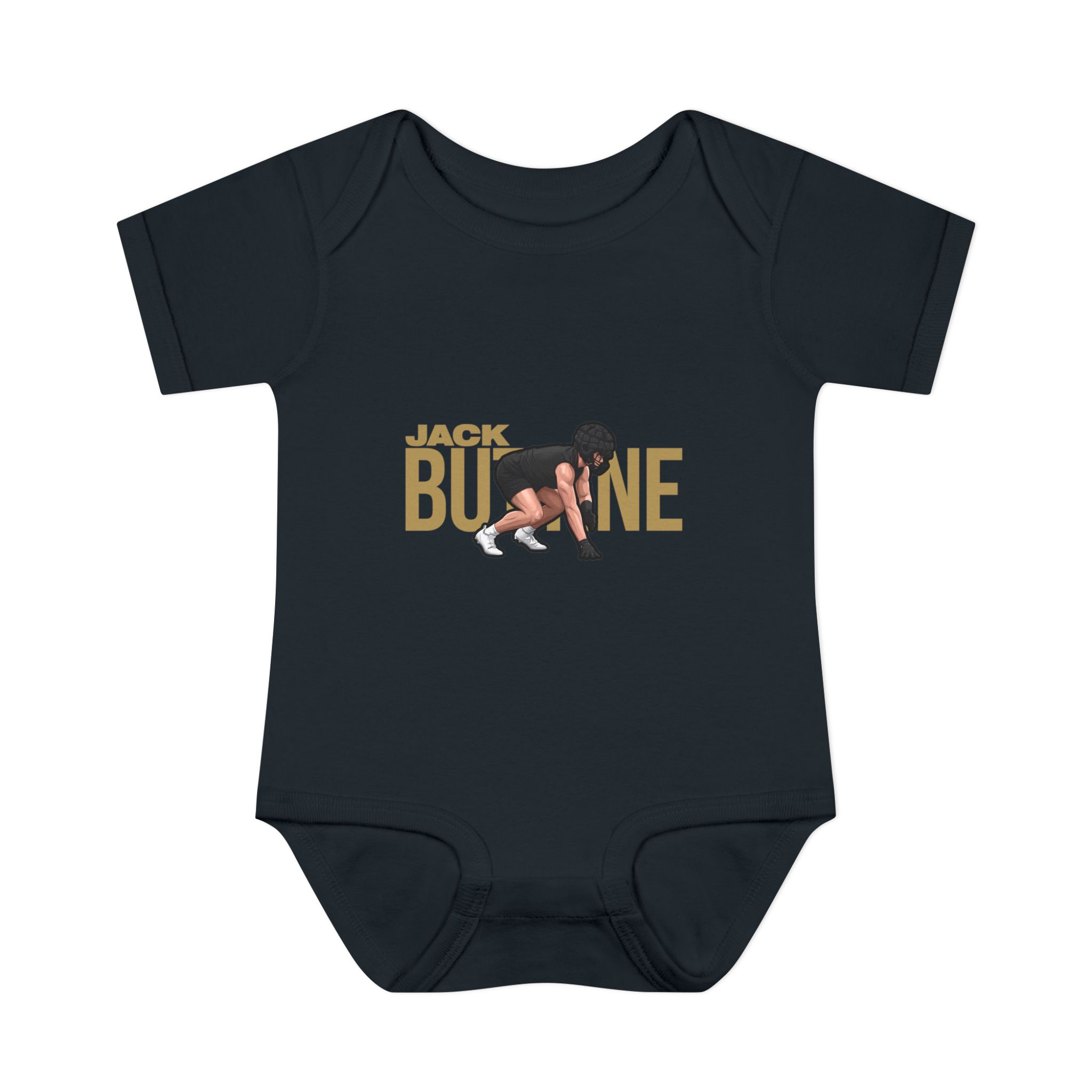 Baby Onesie — character_player_name in Black