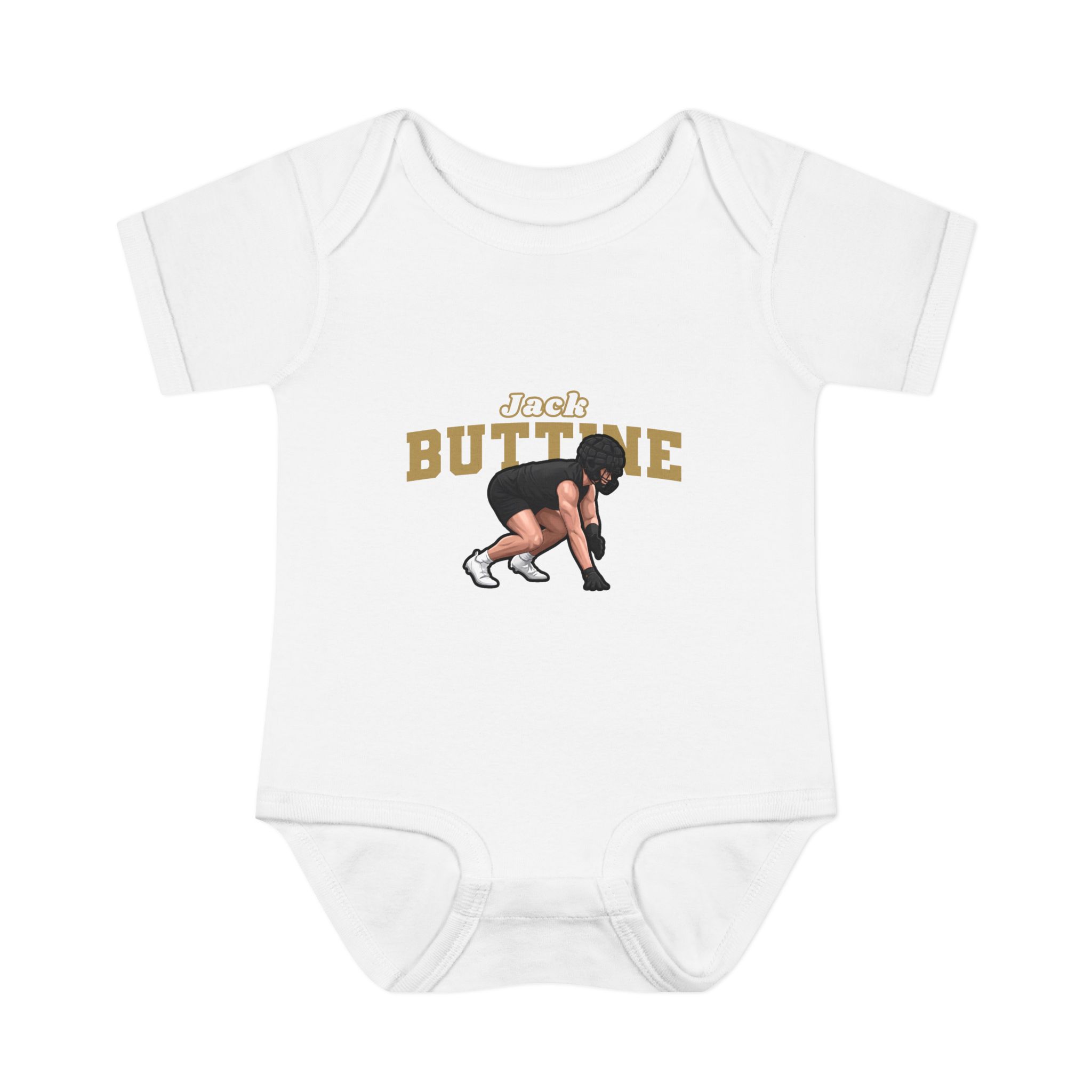 Baby Onesie — character_name_arch in White