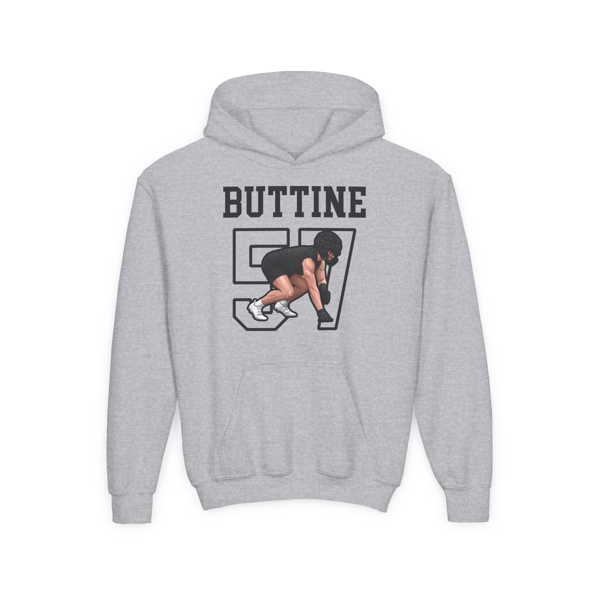 Youth Hoodie — character_shirsey in Grey