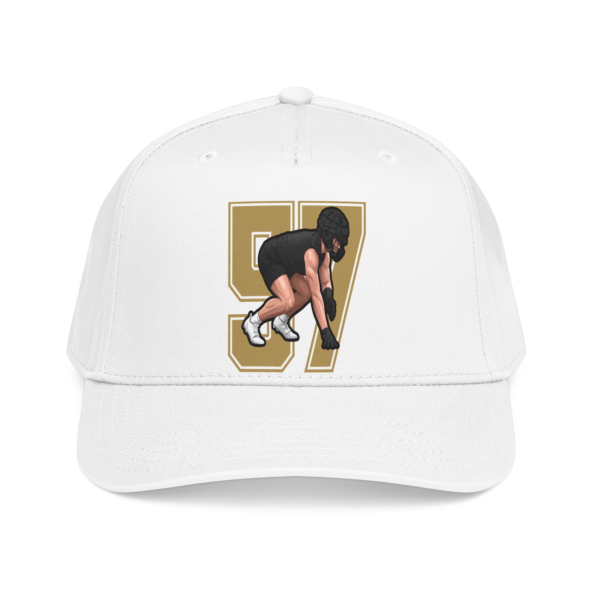 Baseball Cap — character_number in White