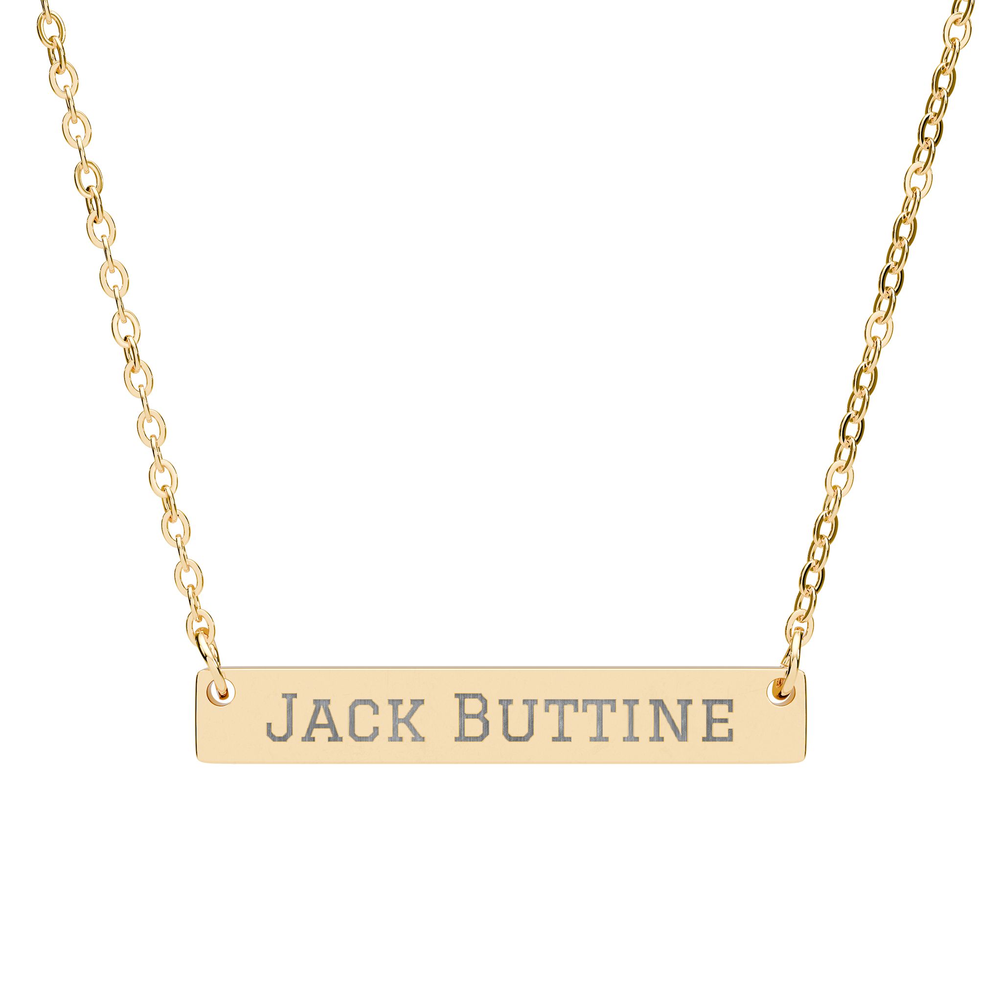 Engraved Bar Necklace — Classic in Gold