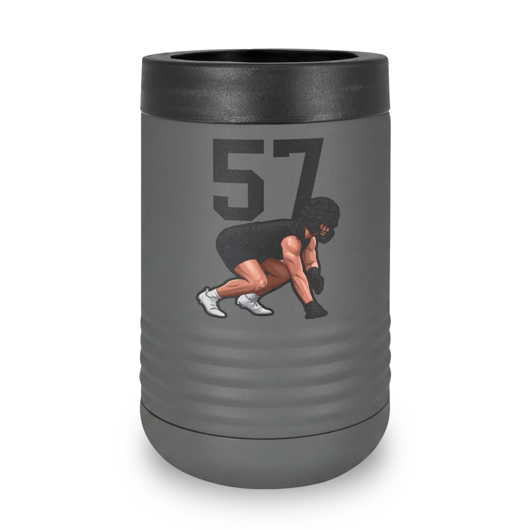 Stainless Can Cooler — character_number_top in Grey