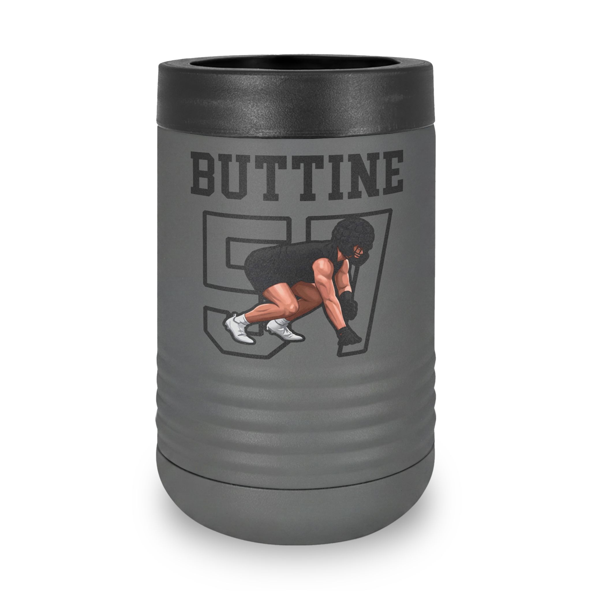 Stainless Can Cooler — character_shirsey in Grey