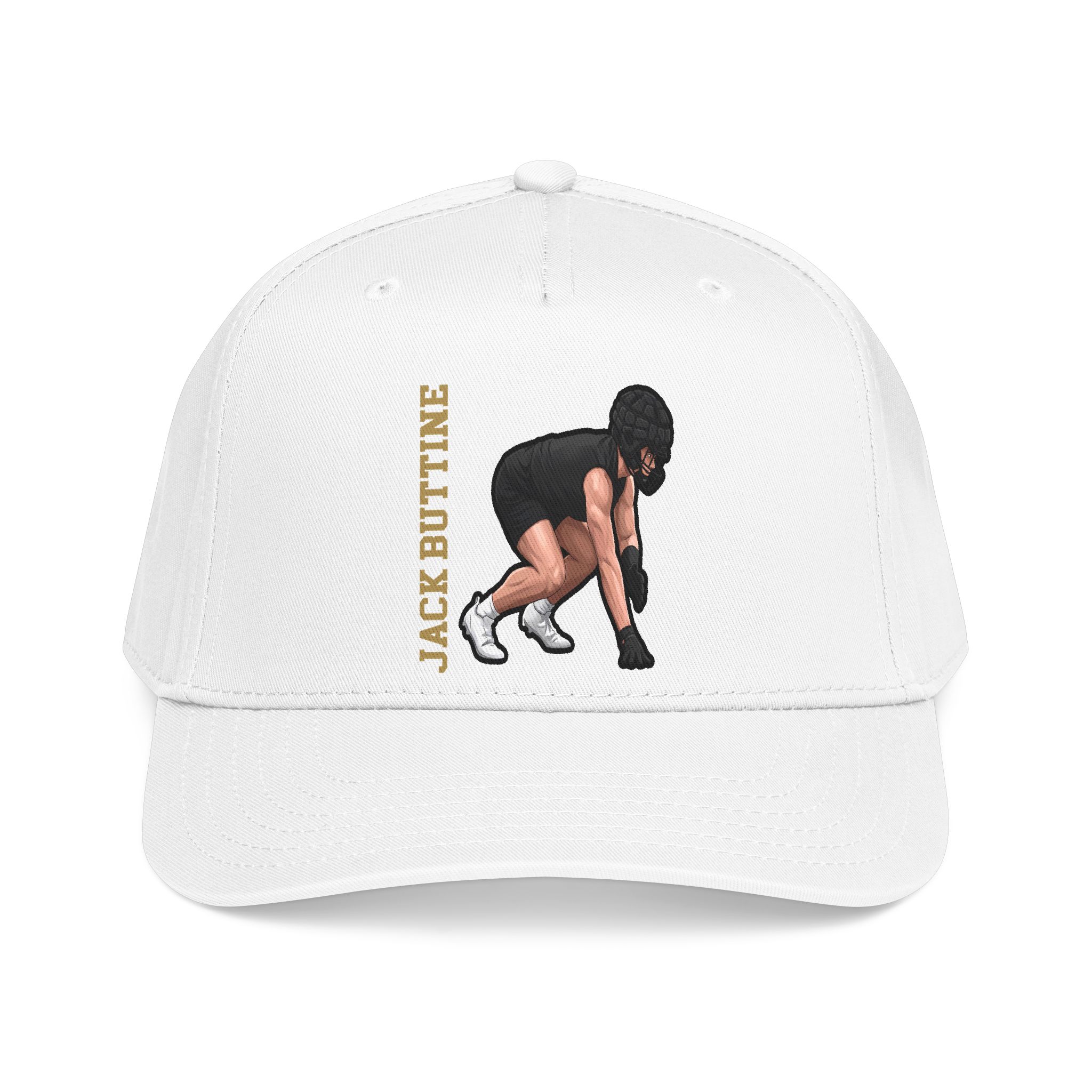 Baseball Cap — character_name_vertical in White