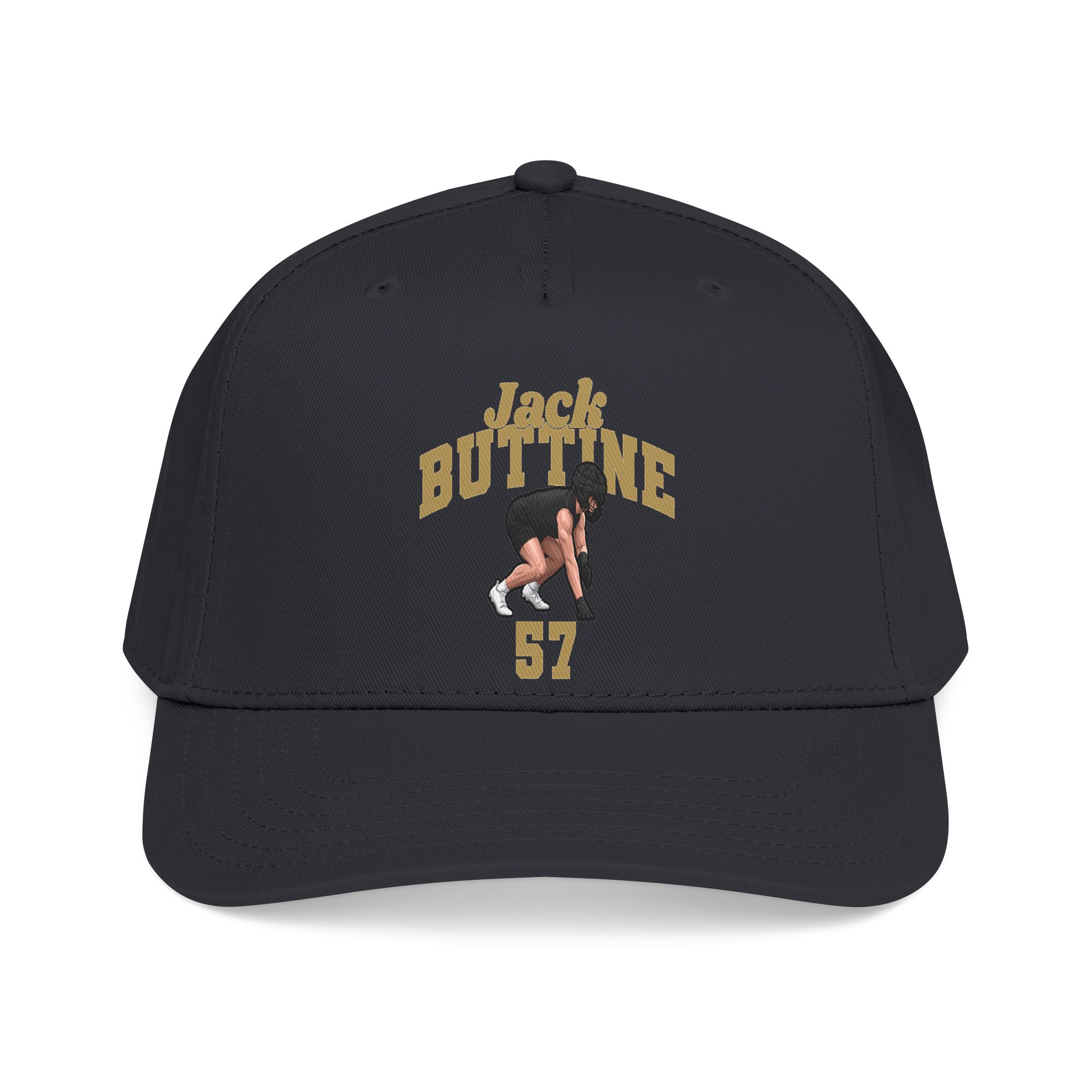 Baseball Cap — character_signature_arch in Black