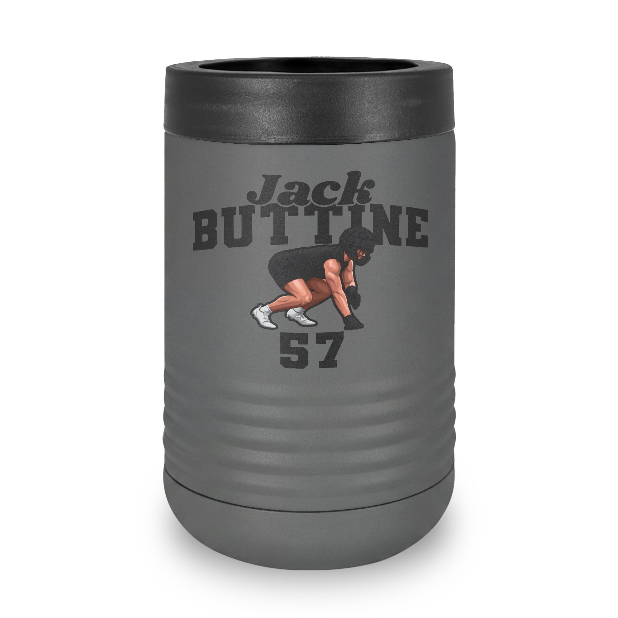 Stainless Can Cooler — character_signature_arch in Grey