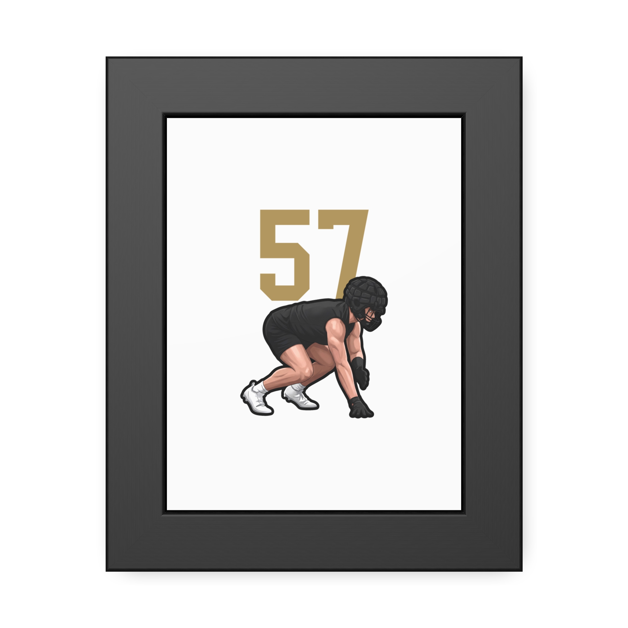 Framed Poster — character_number_top in Black