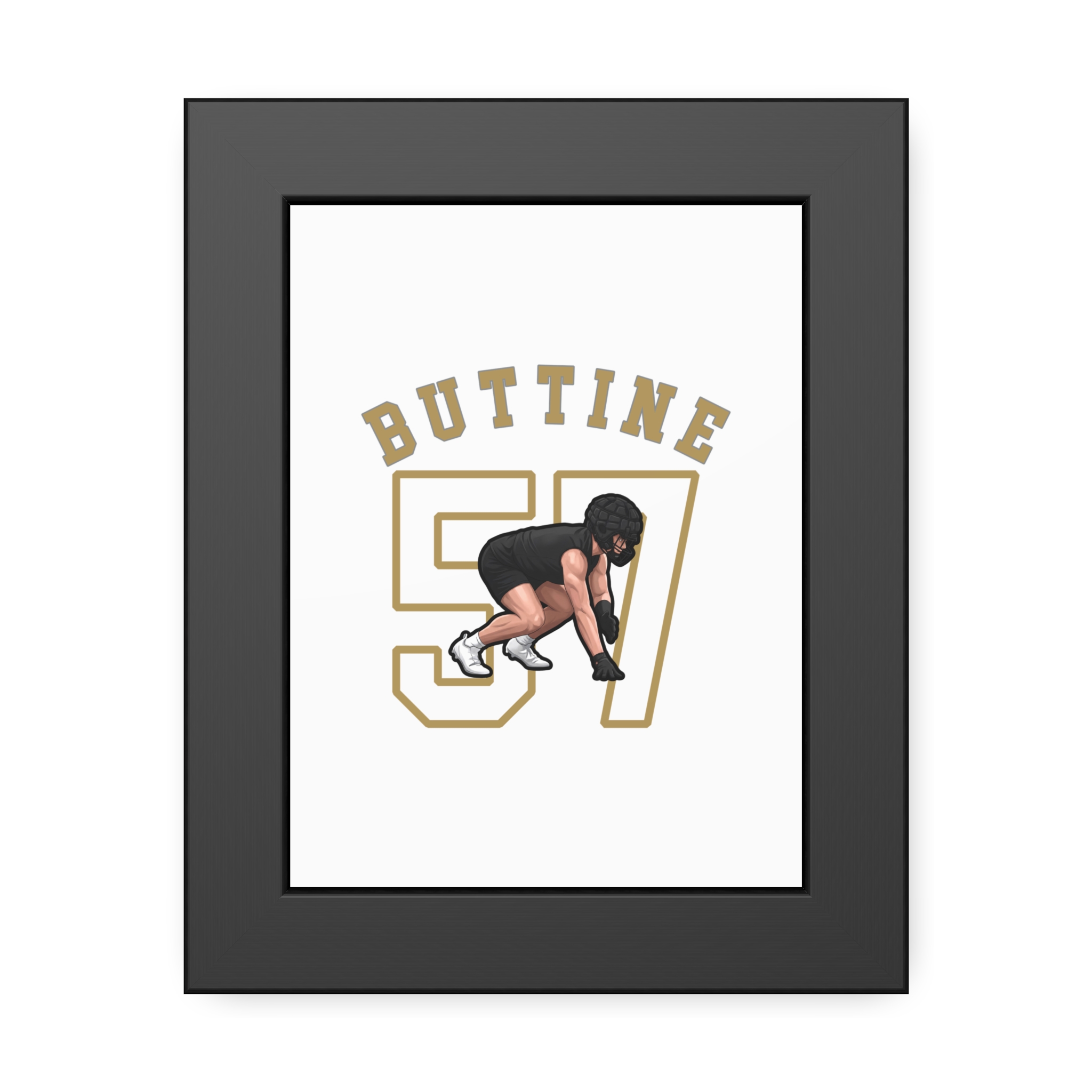 Framed Poster — character_shirsey_arch in Black