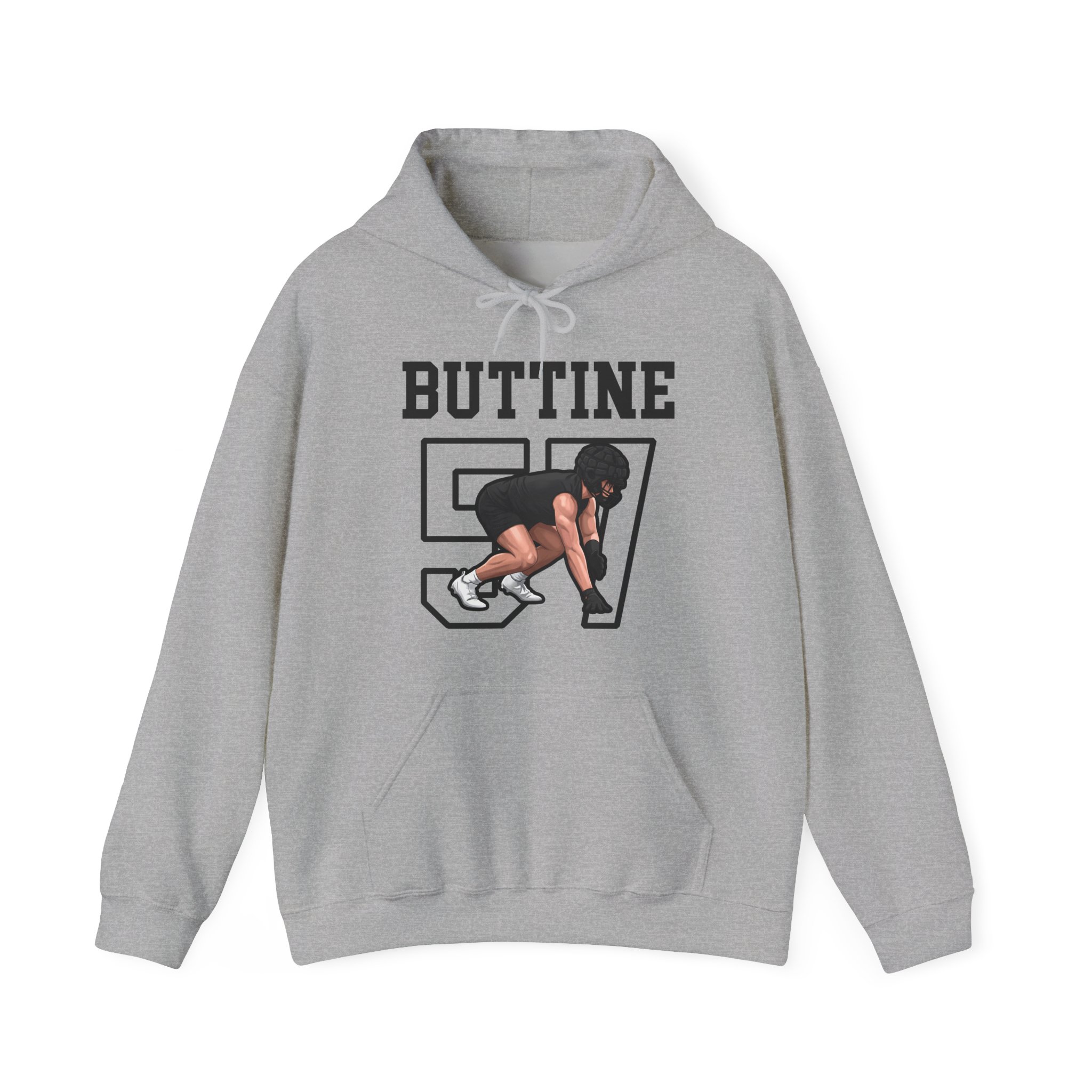 Hoodie — character_shirsey in Grey