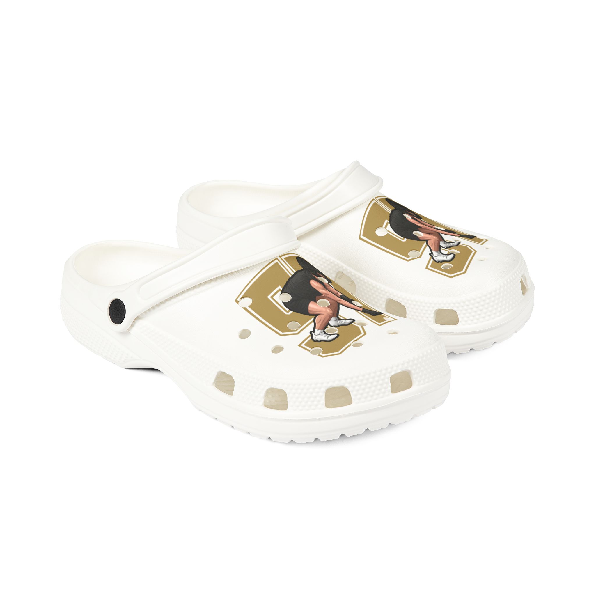 Rubber Clogs — character_number in White