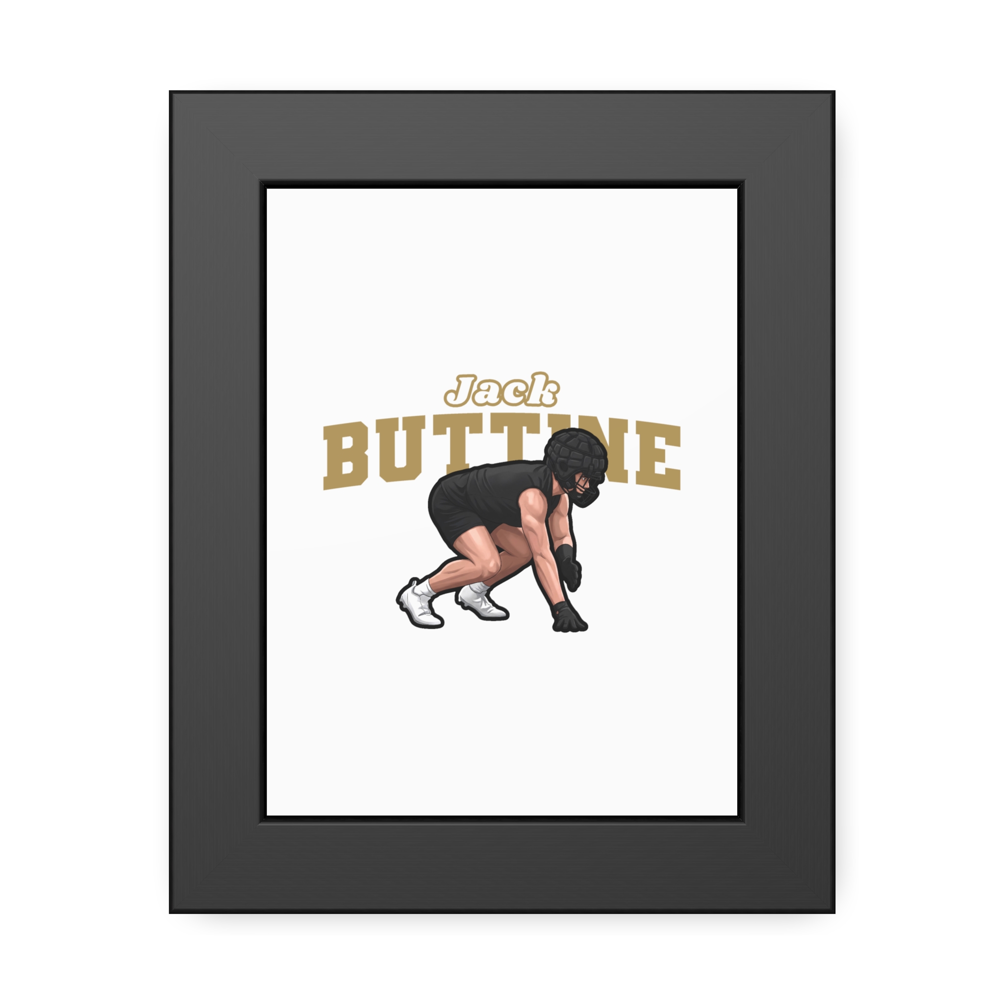 Framed Poster — character_name_arch in Black