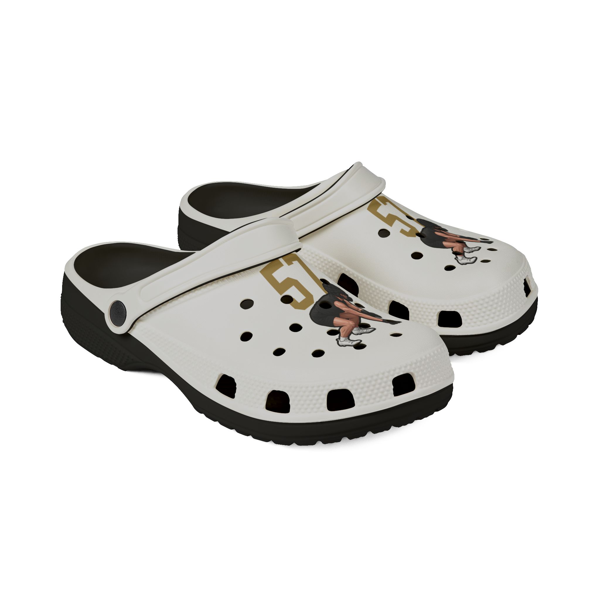 Rubber Clogs — character_number_top in Black