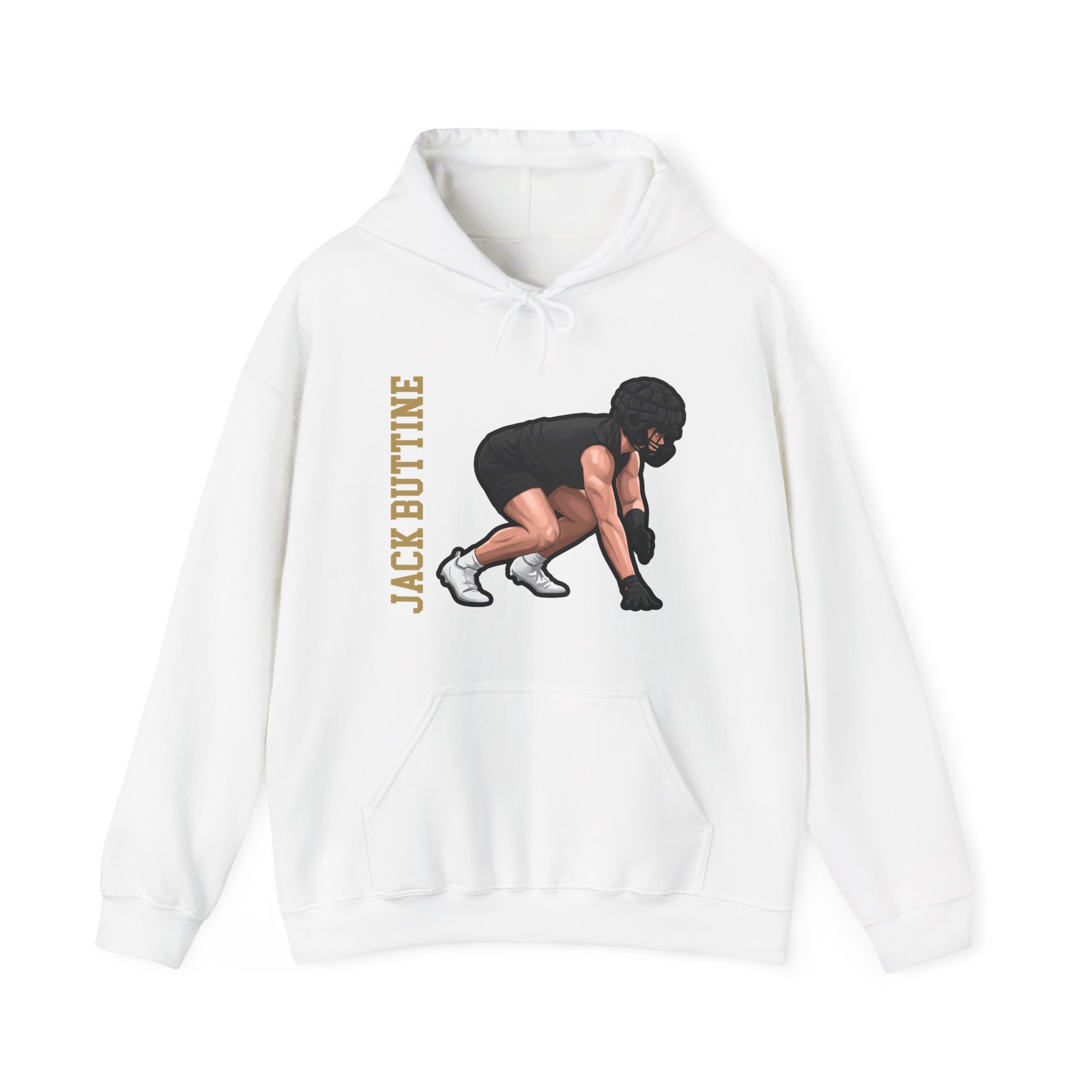 Hoodie — character_name_vertical in White