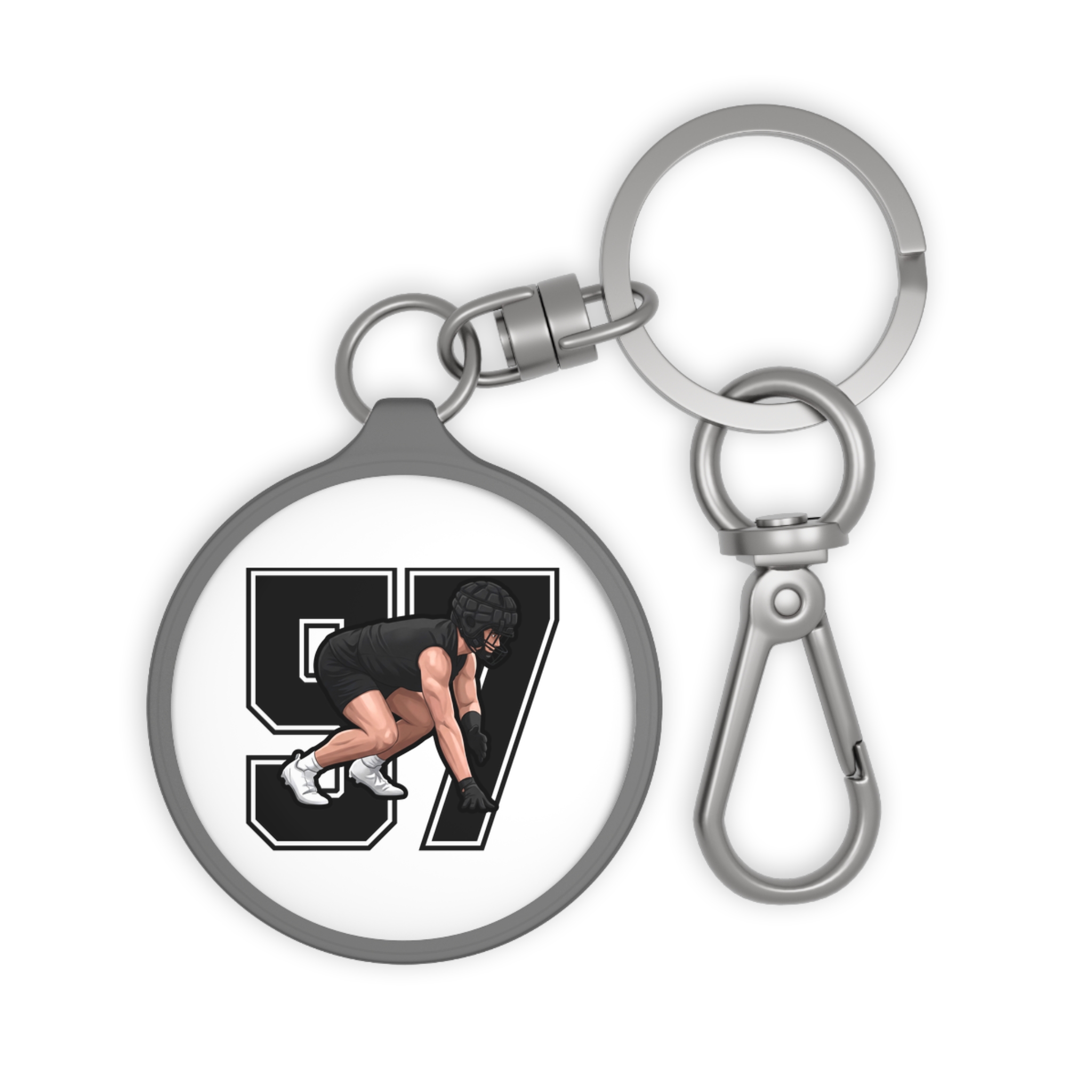 Keychain — character_number in Grey