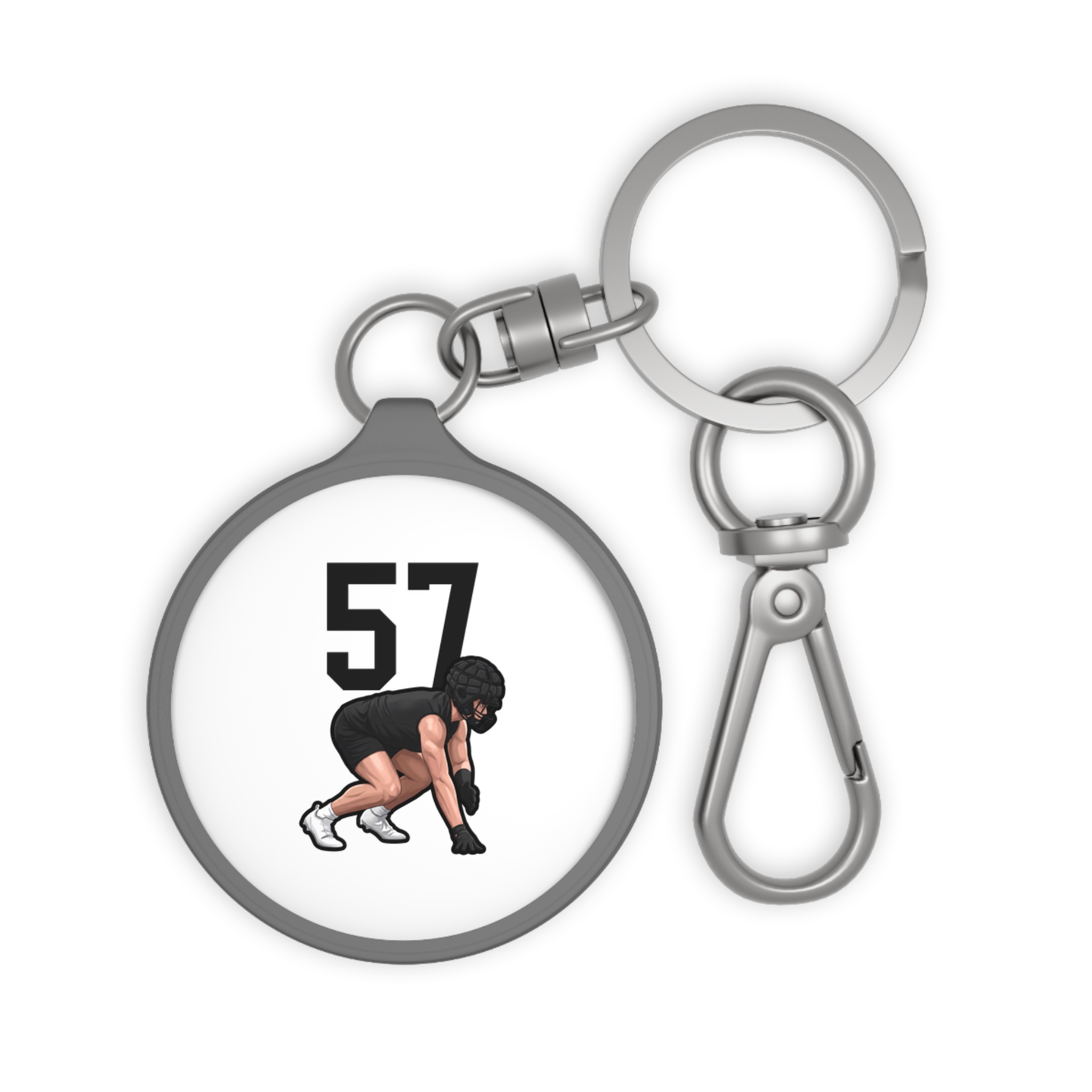 Keychain — character_number_top in Grey