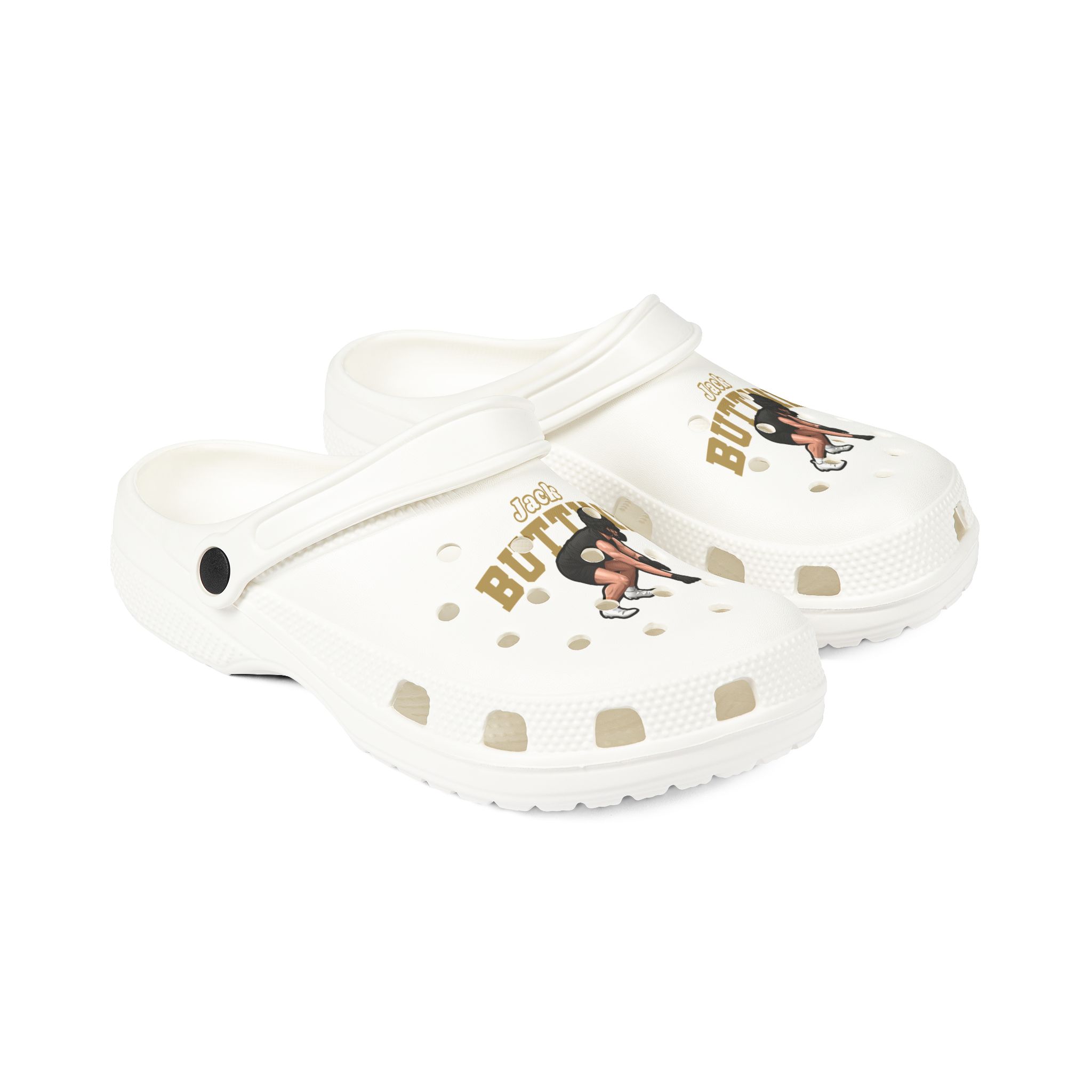 Rubber Clogs — character_name_arch in White