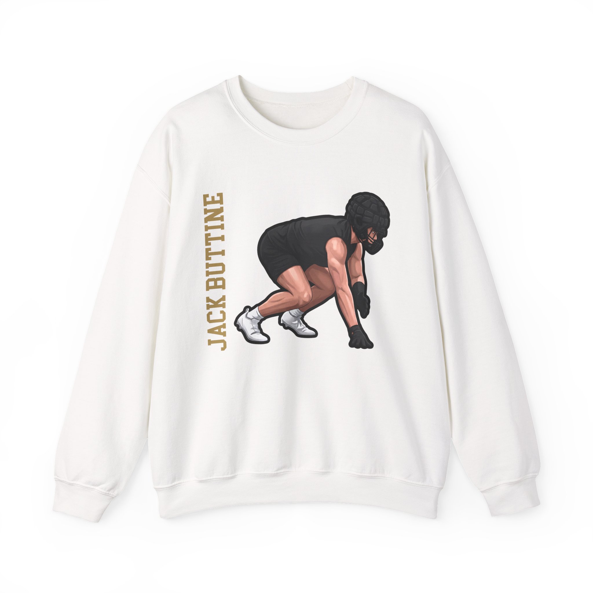 Crewneck Sweatshirt — character_name_vertical in White