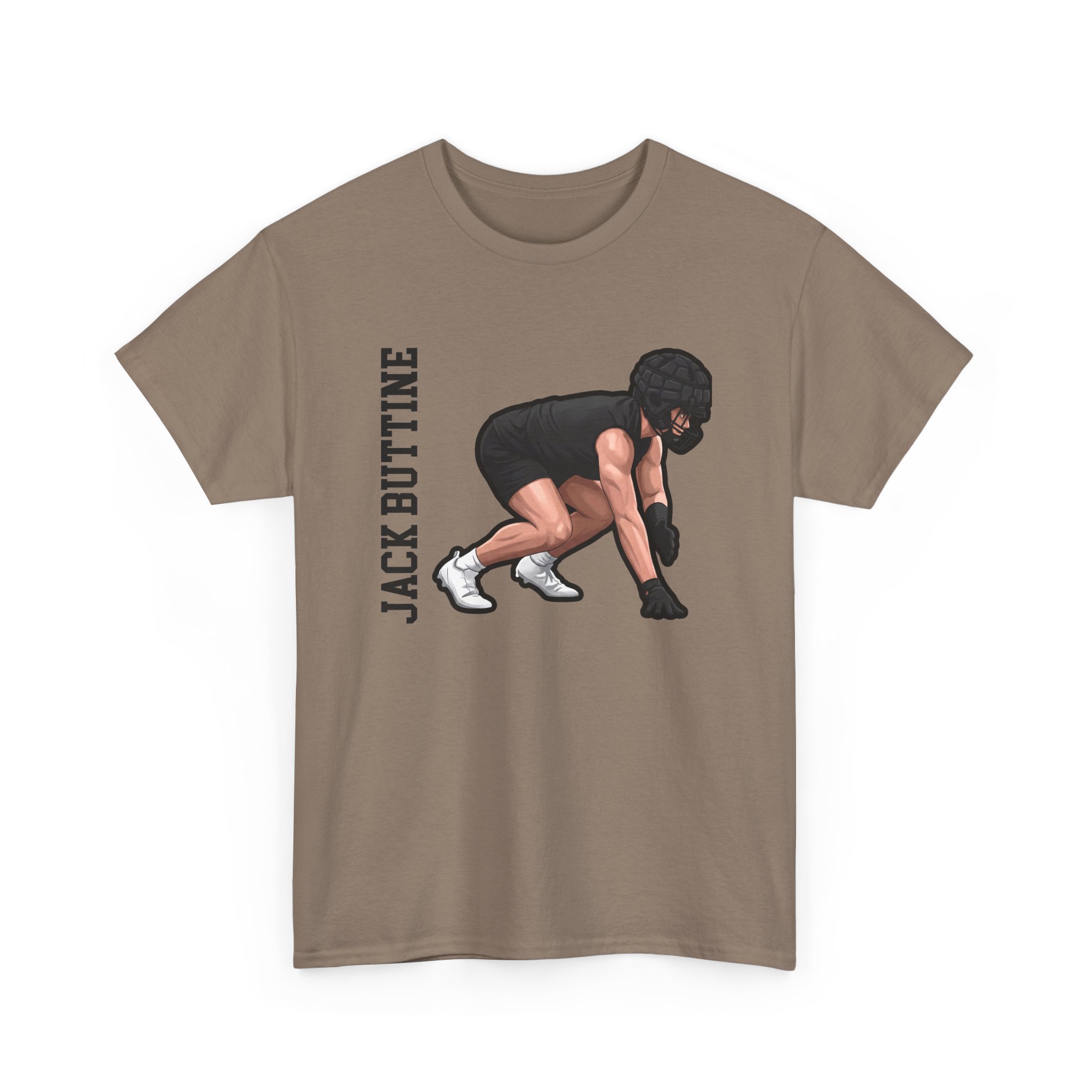 Tee — character_name_vertical in Brown