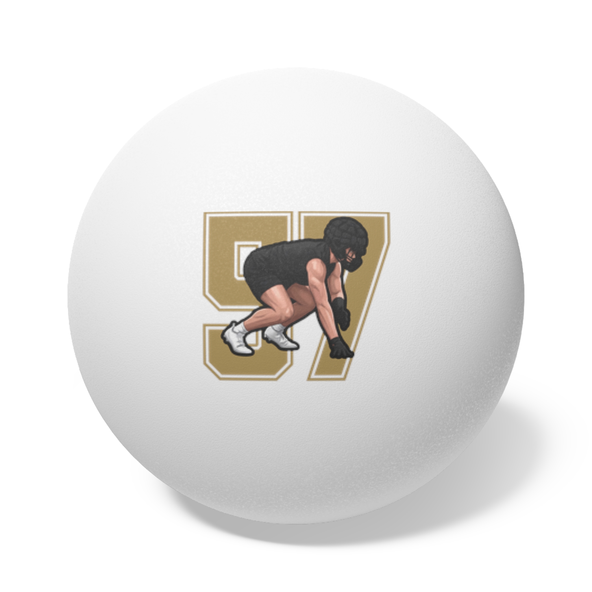 Ping Pong Balls, 6 pcs — character_number in White