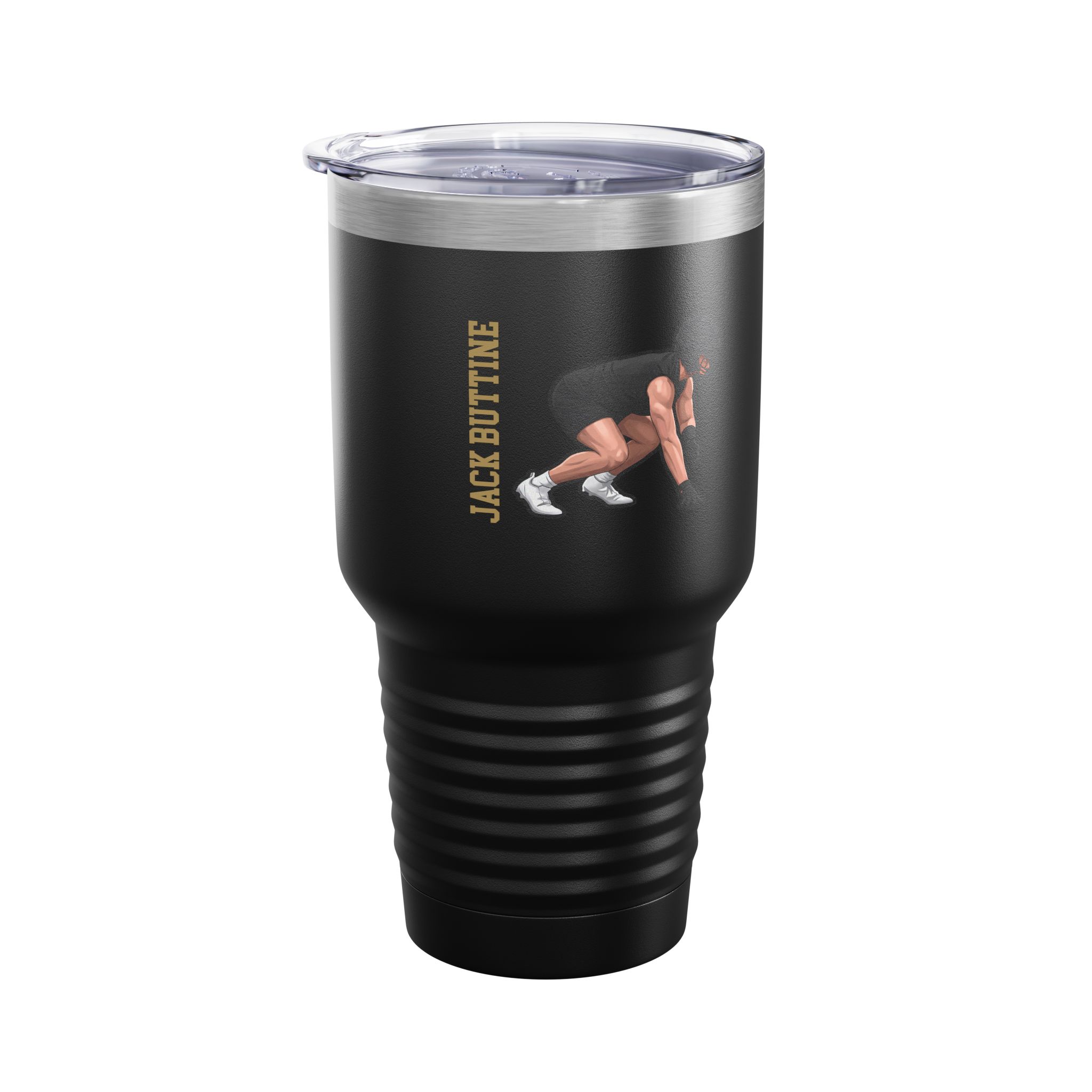 30oz Tumbler — character_name_vertical in Black