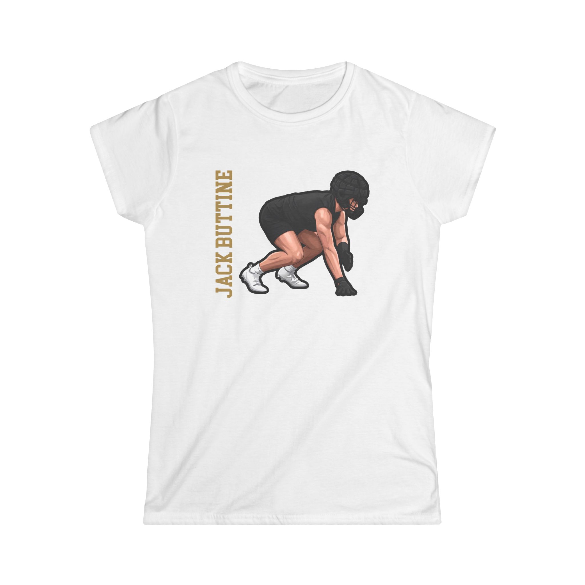 Women's Softstyle Tee — character_name_vertical in White