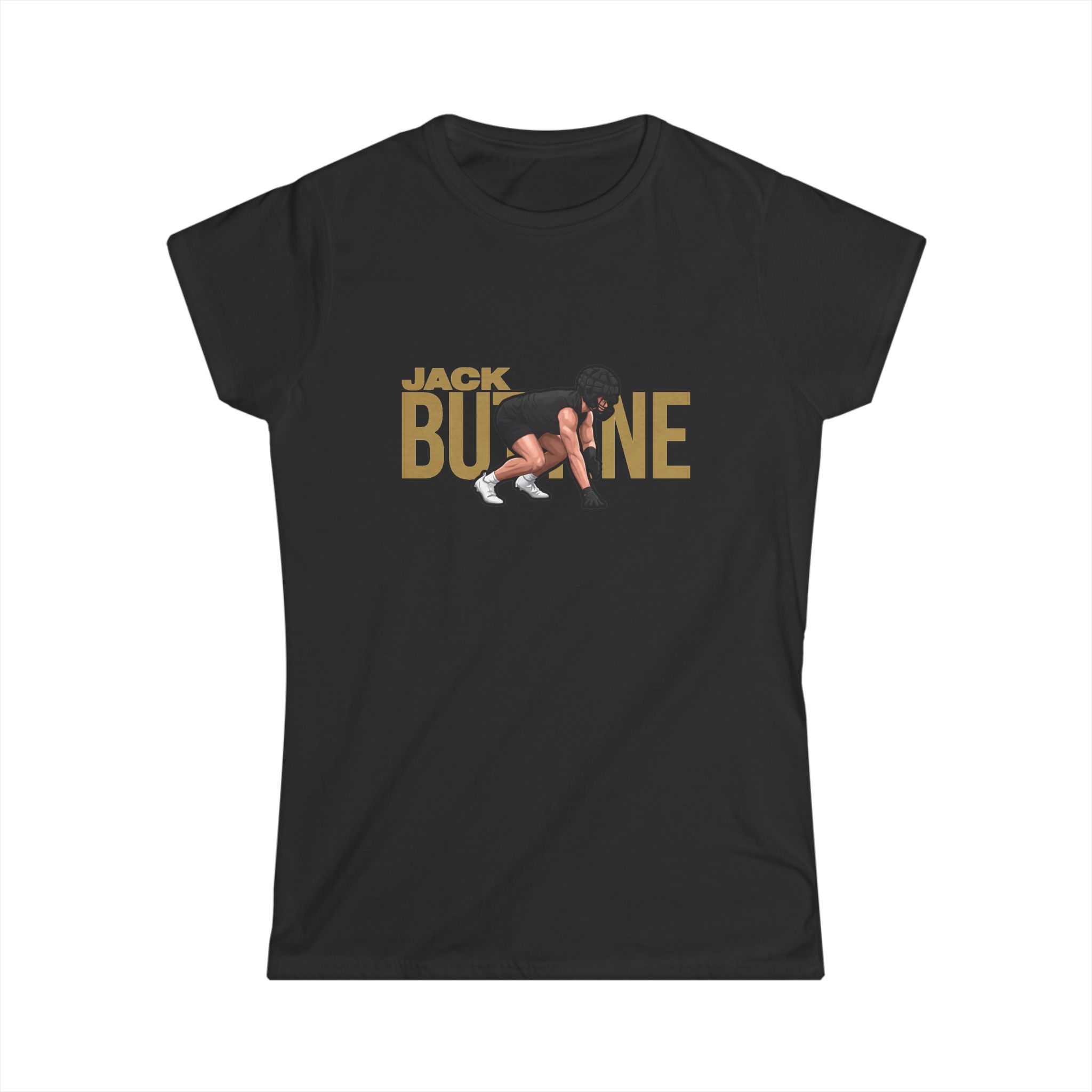 Women's Softstyle Tee — character_player_name in Black