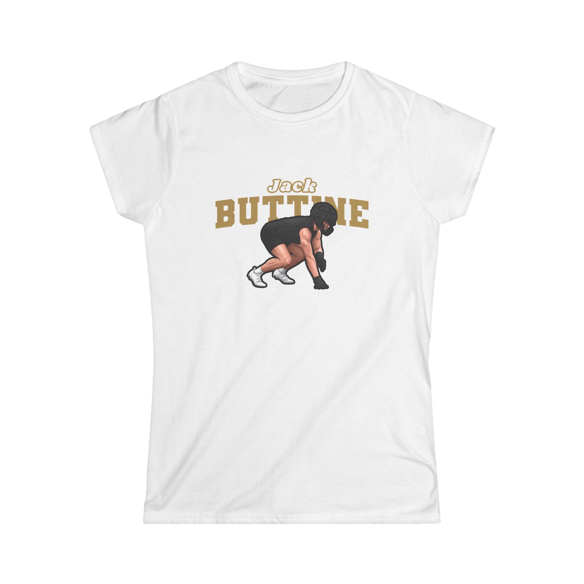 Women's Softstyle Tee — character_name_arch in White