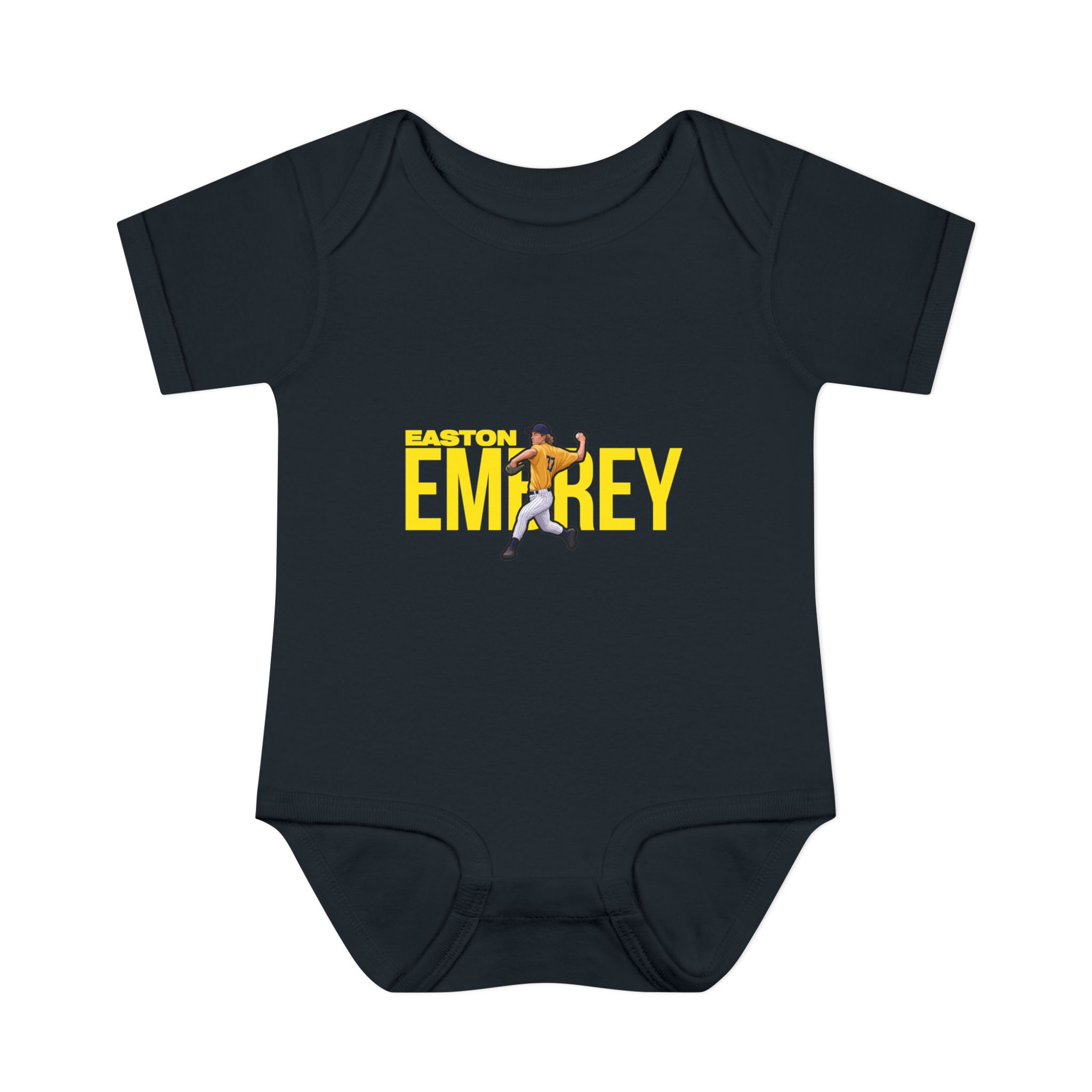 Baby Onesie — character_player_name in Black