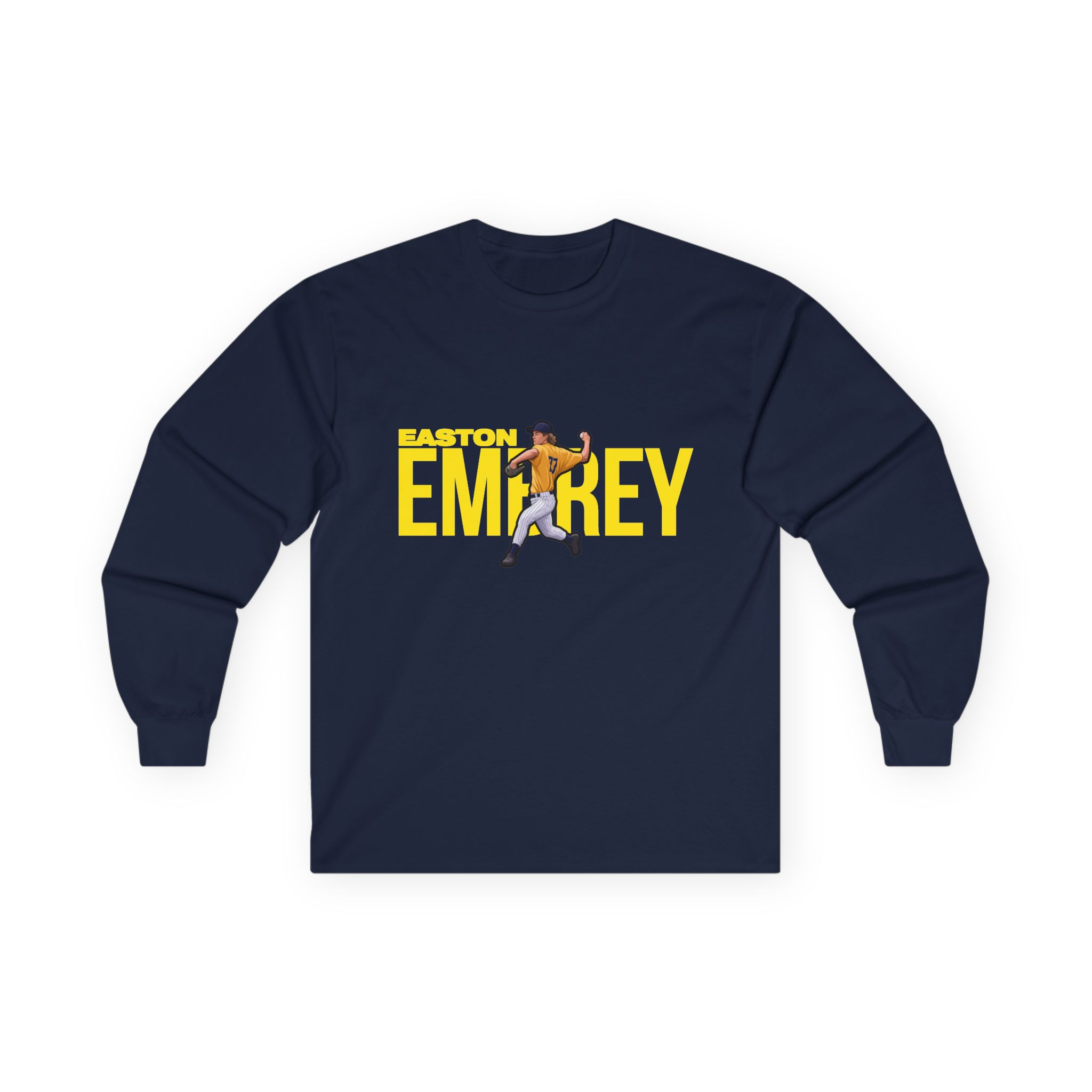 Long Sleeve Tee — character_player_name in Navy
