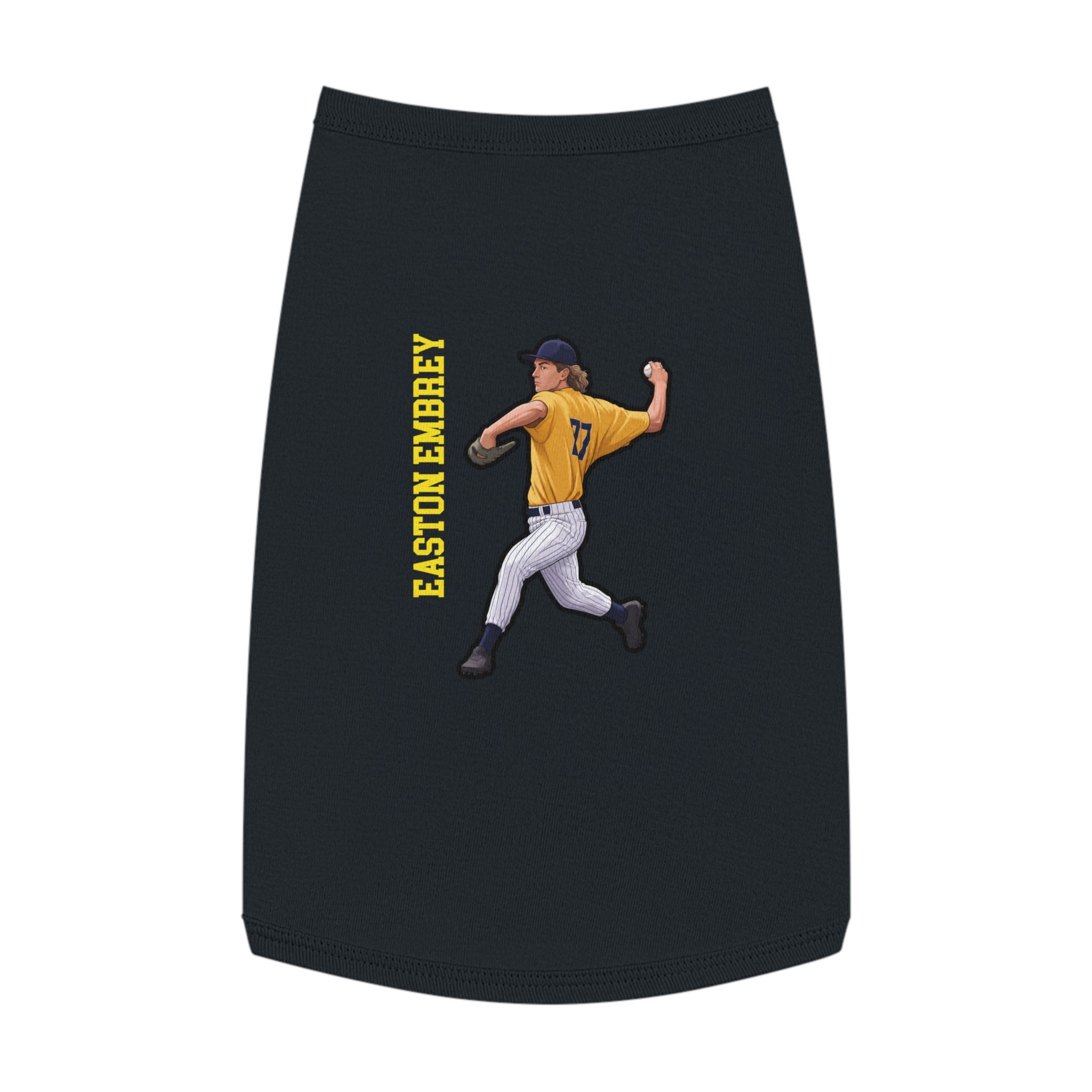 Pet Tank Top — character_name_vertical in Black