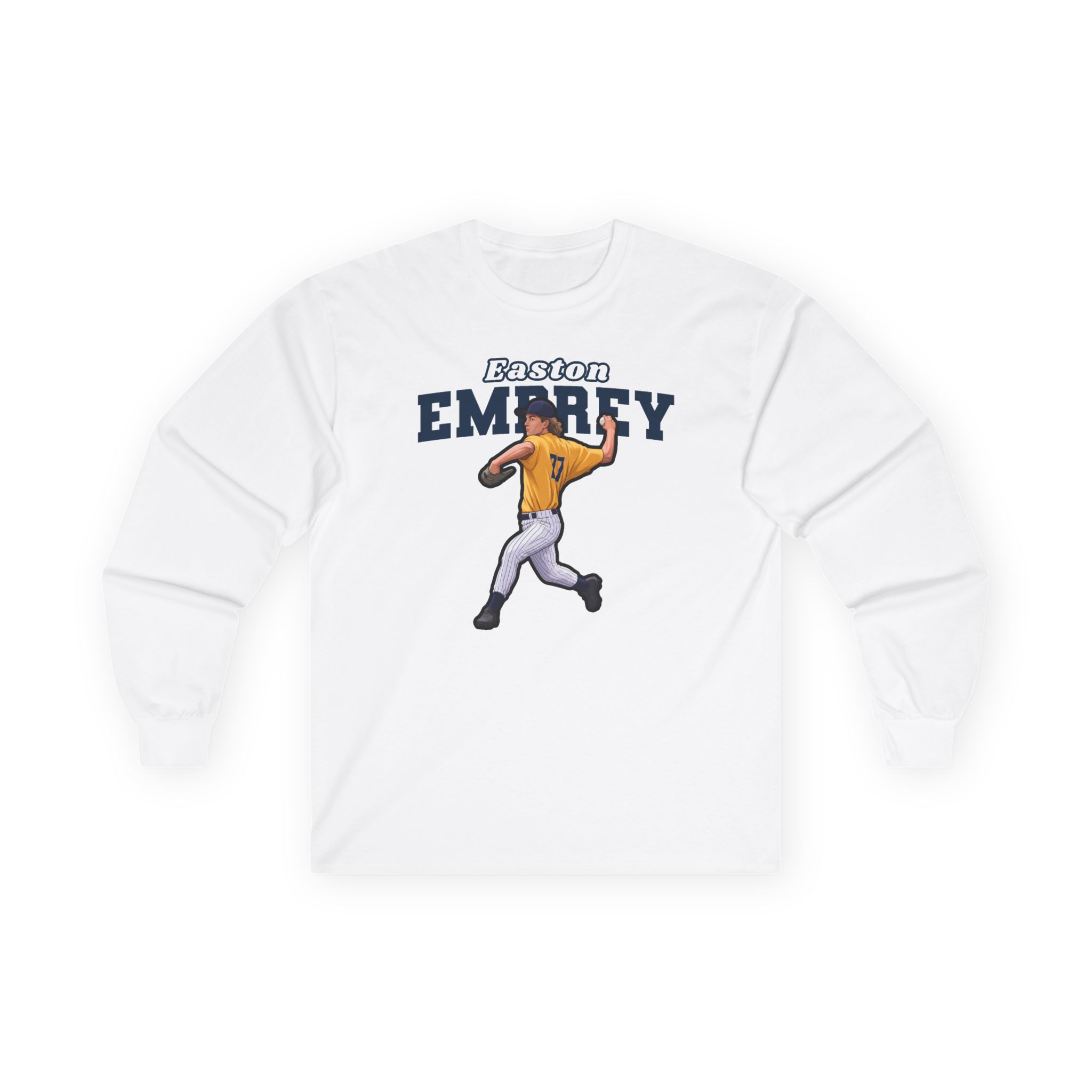 Long Sleeve Tee — character_name_arch in White