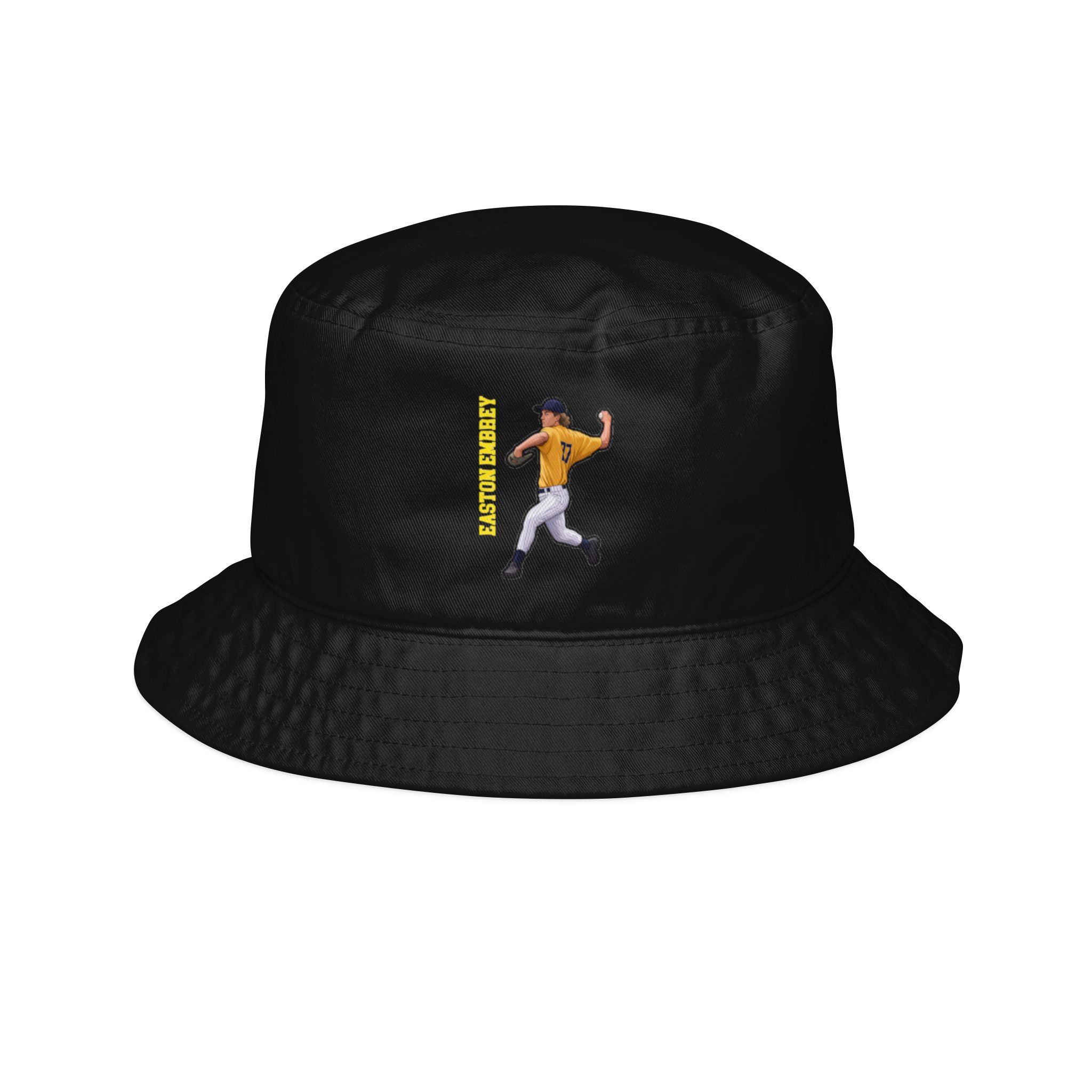 Bucket Hat — character_name_vertical in Black