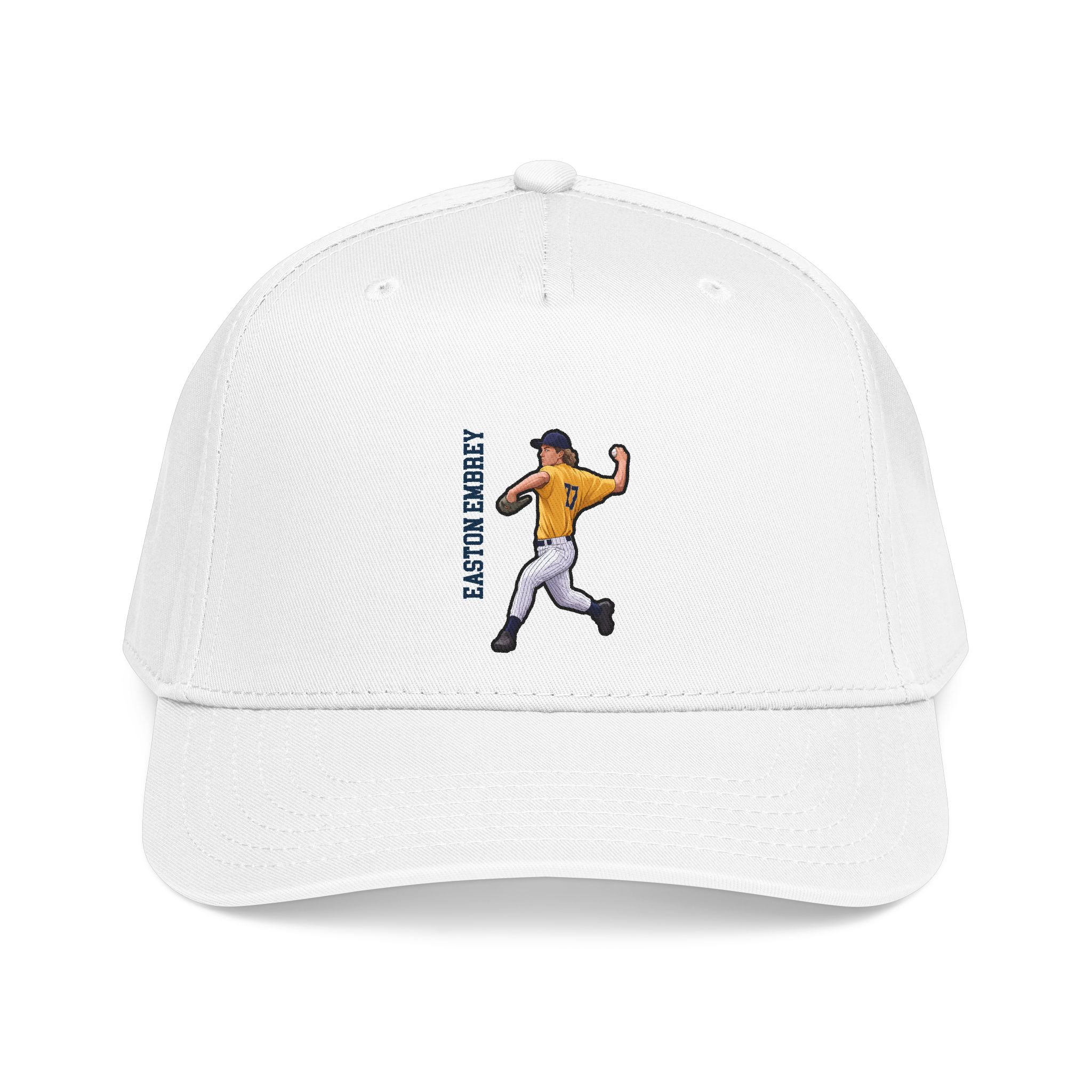 Baseball Cap — character_name_vertical in White
