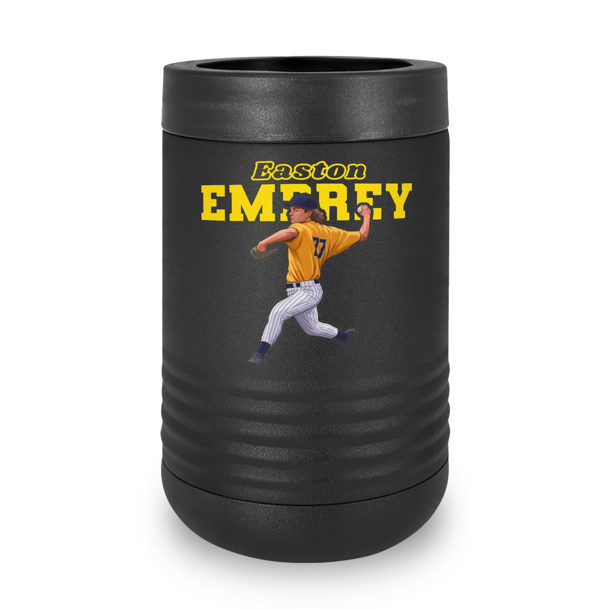 Stainless Can Cooler — character_name_arch in Black