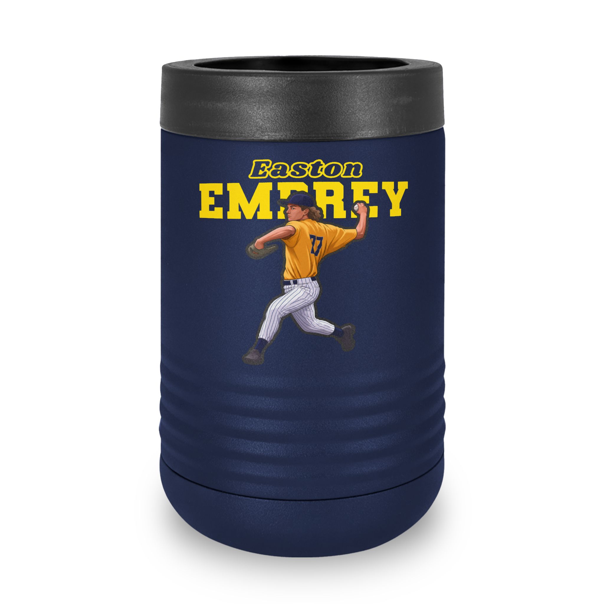 Stainless Can Cooler — character_name_arch in Navy