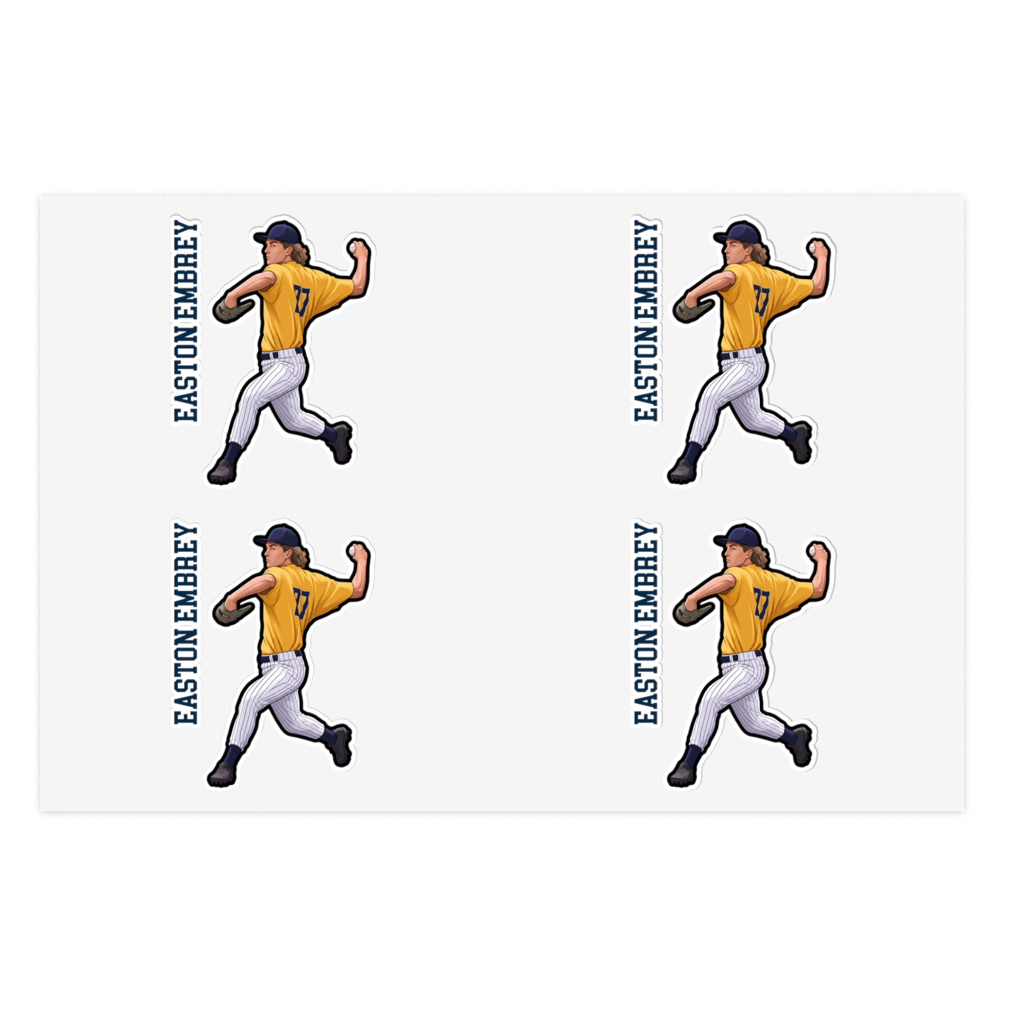 Sticker Sheet — character_name_vertical in Classic