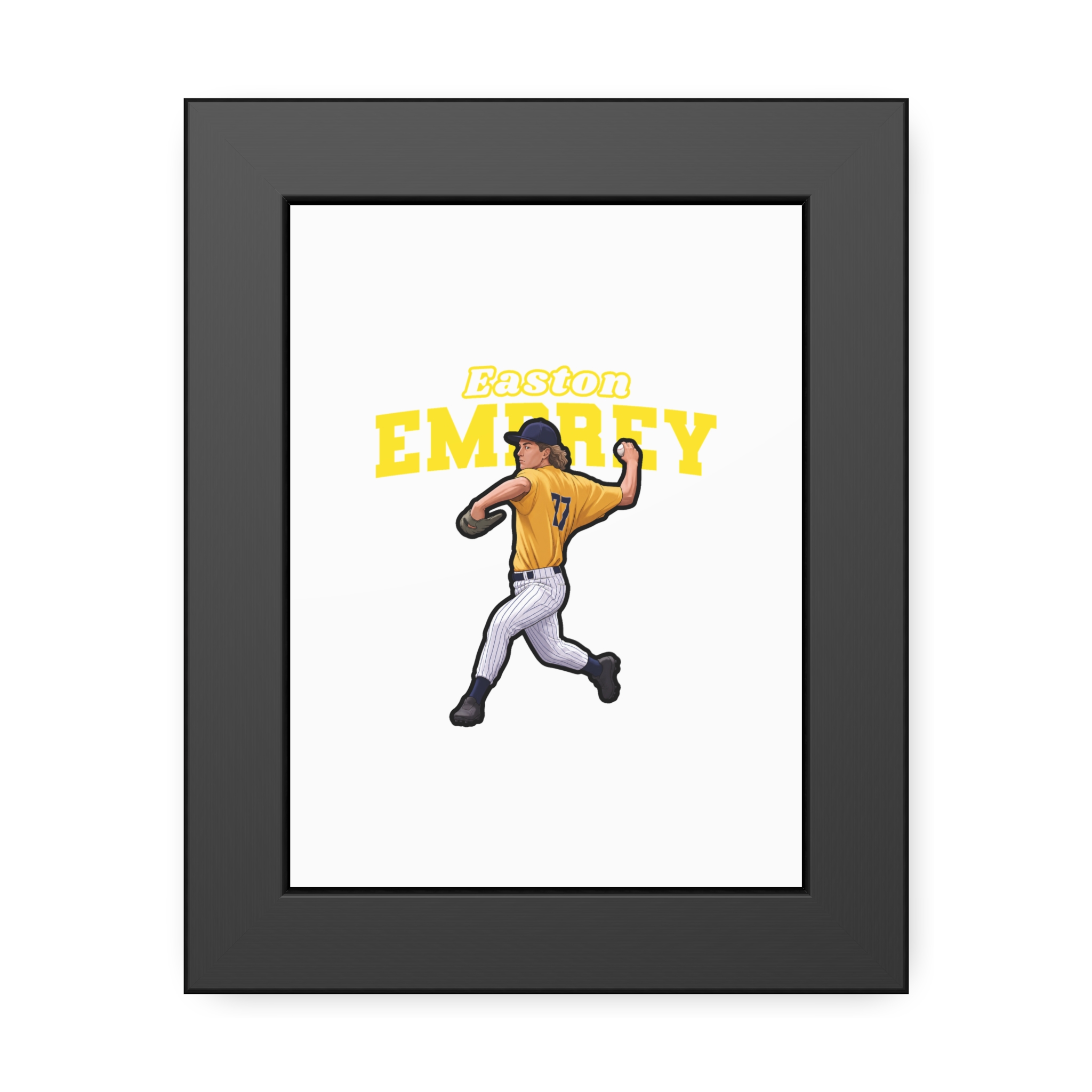Framed Poster — character_name_arch in Black