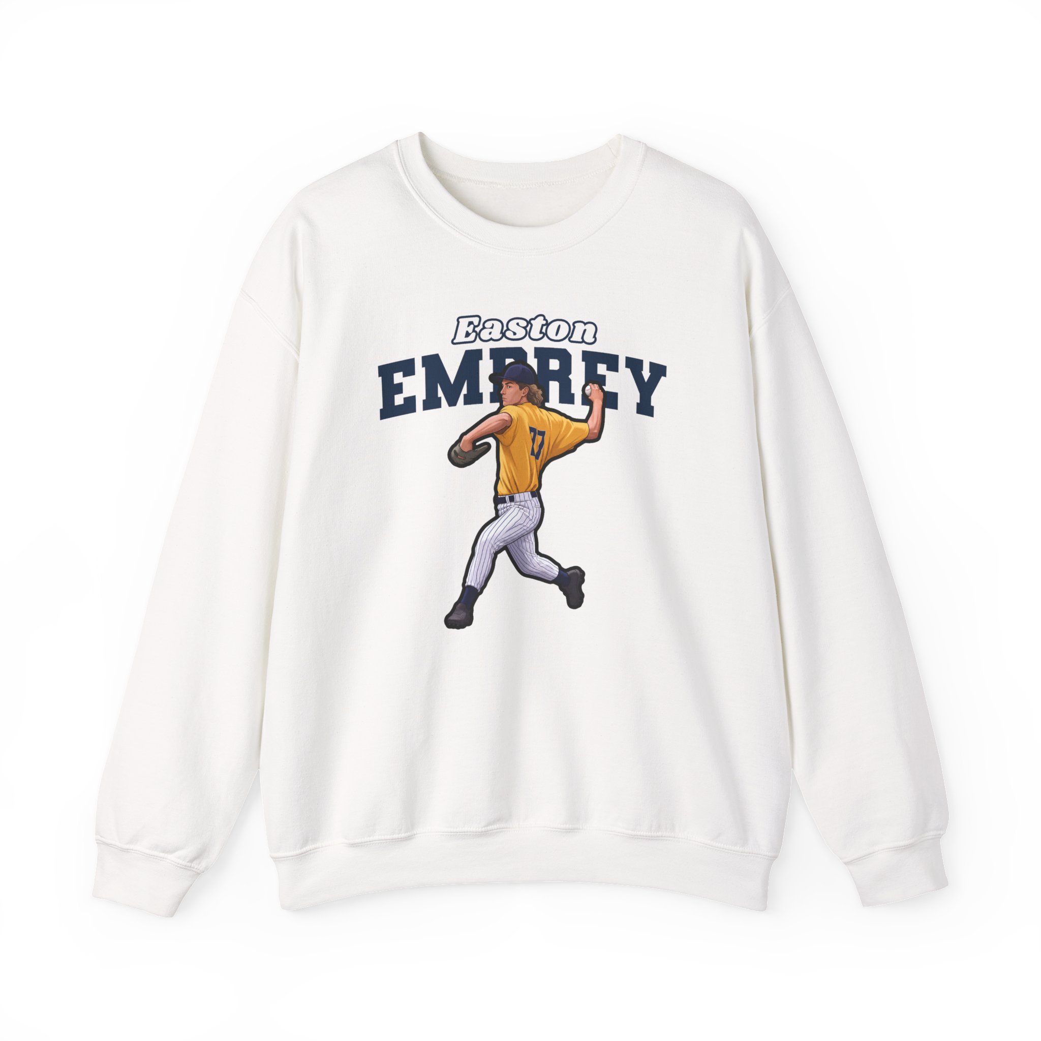 Crewneck Sweatshirt — character_name_arch in White
