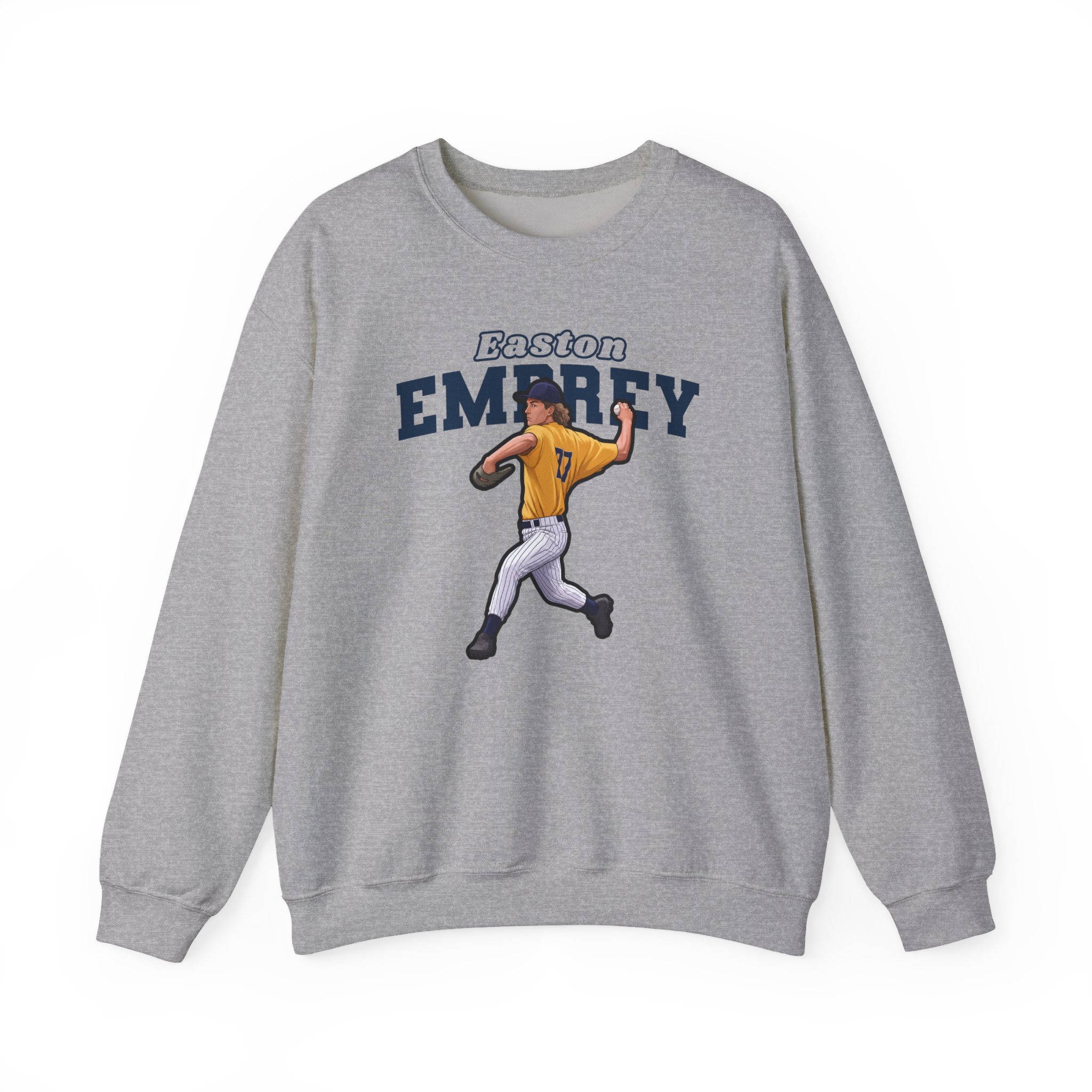 Crewneck Sweatshirt — character_name_arch in Grey