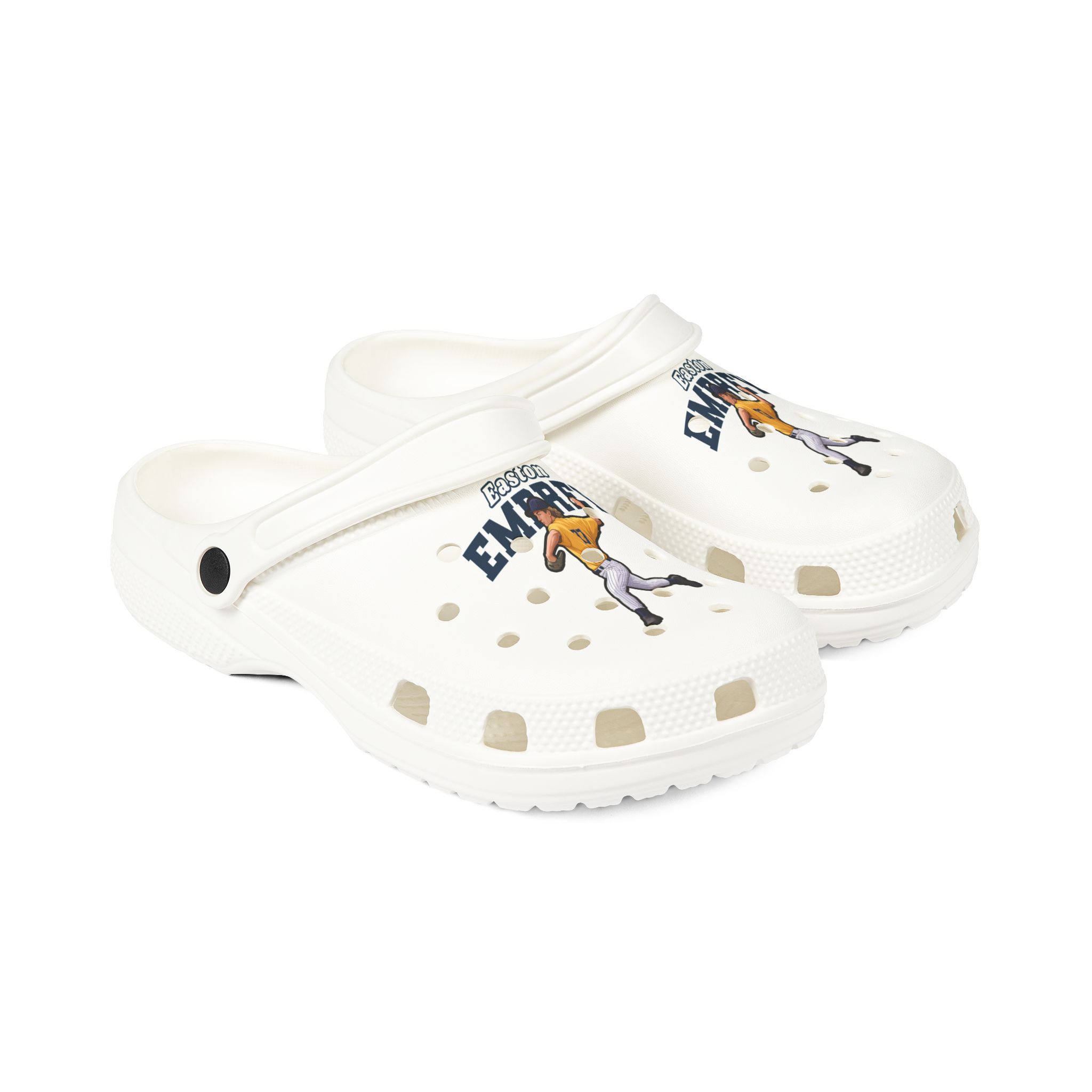 Rubber Clogs — character_name_arch in White